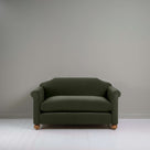  Front View of Dolittle 2 Seater Sofa in Intelligent Velvet Seaweed - Nicola Harding 