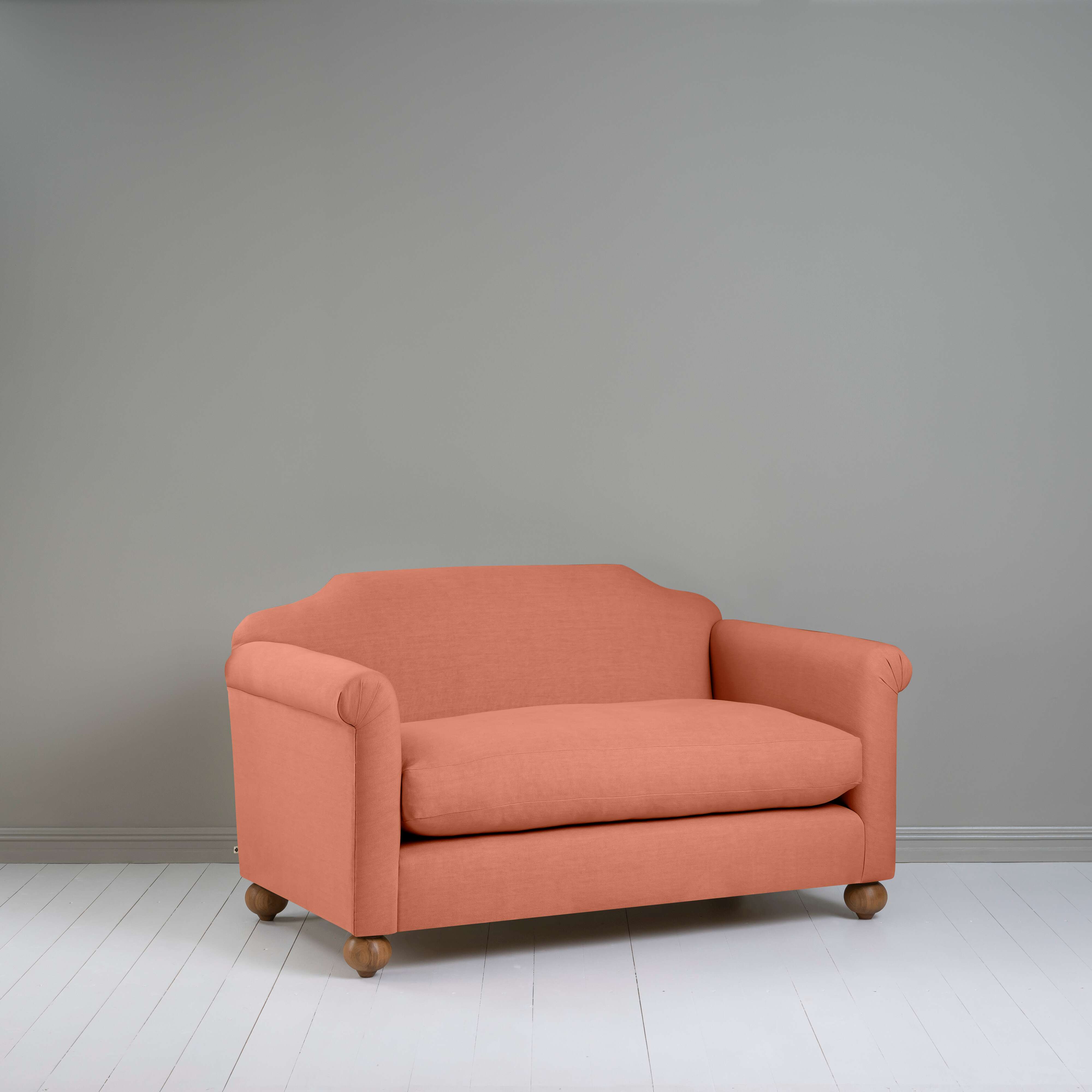  Dolittle 2 Seater Sofa in Laidback Linen Cayenne - Nicola Harding 