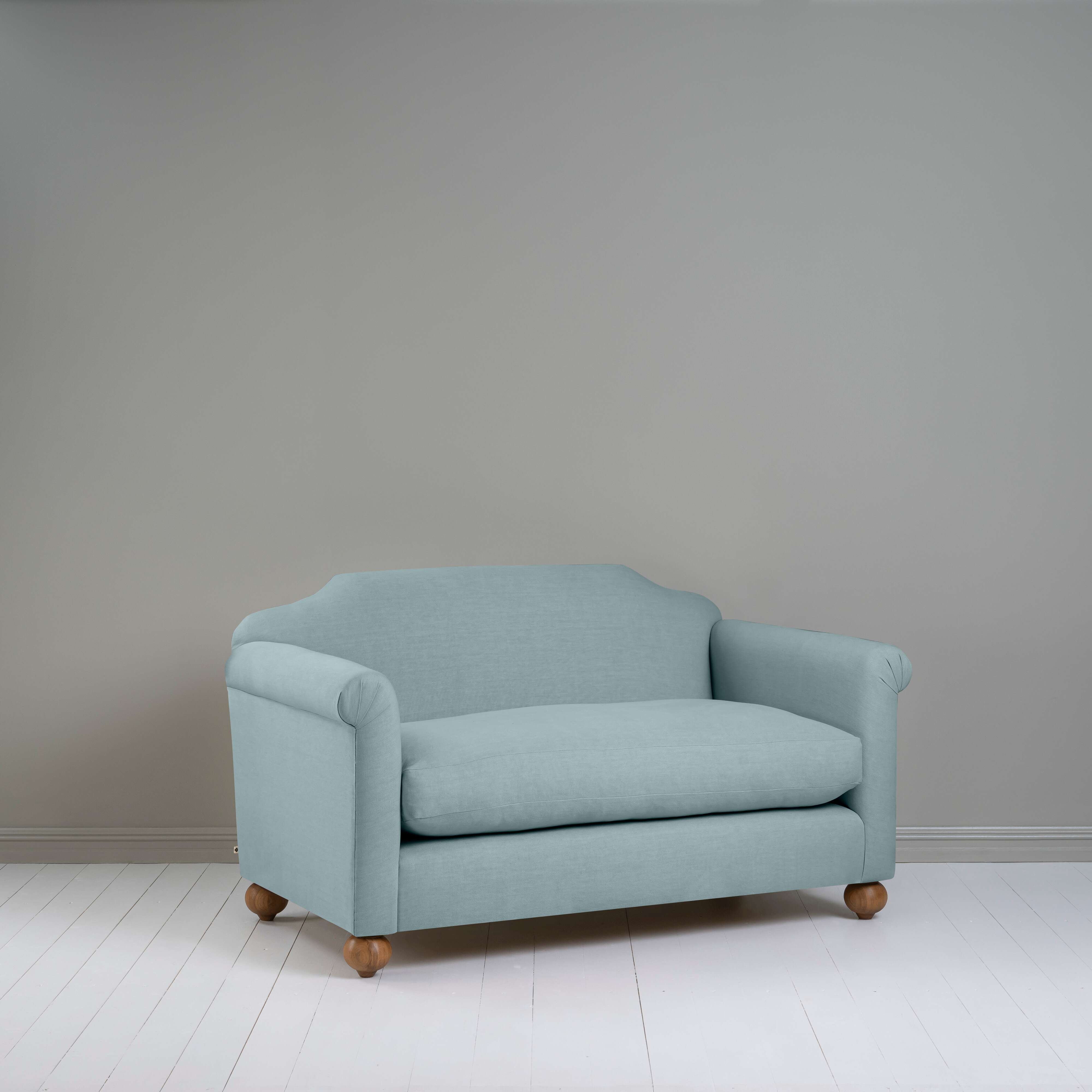  Dolittle 2 Seater Sofa in Laidback Linen Cerulean - Nicola Harding 