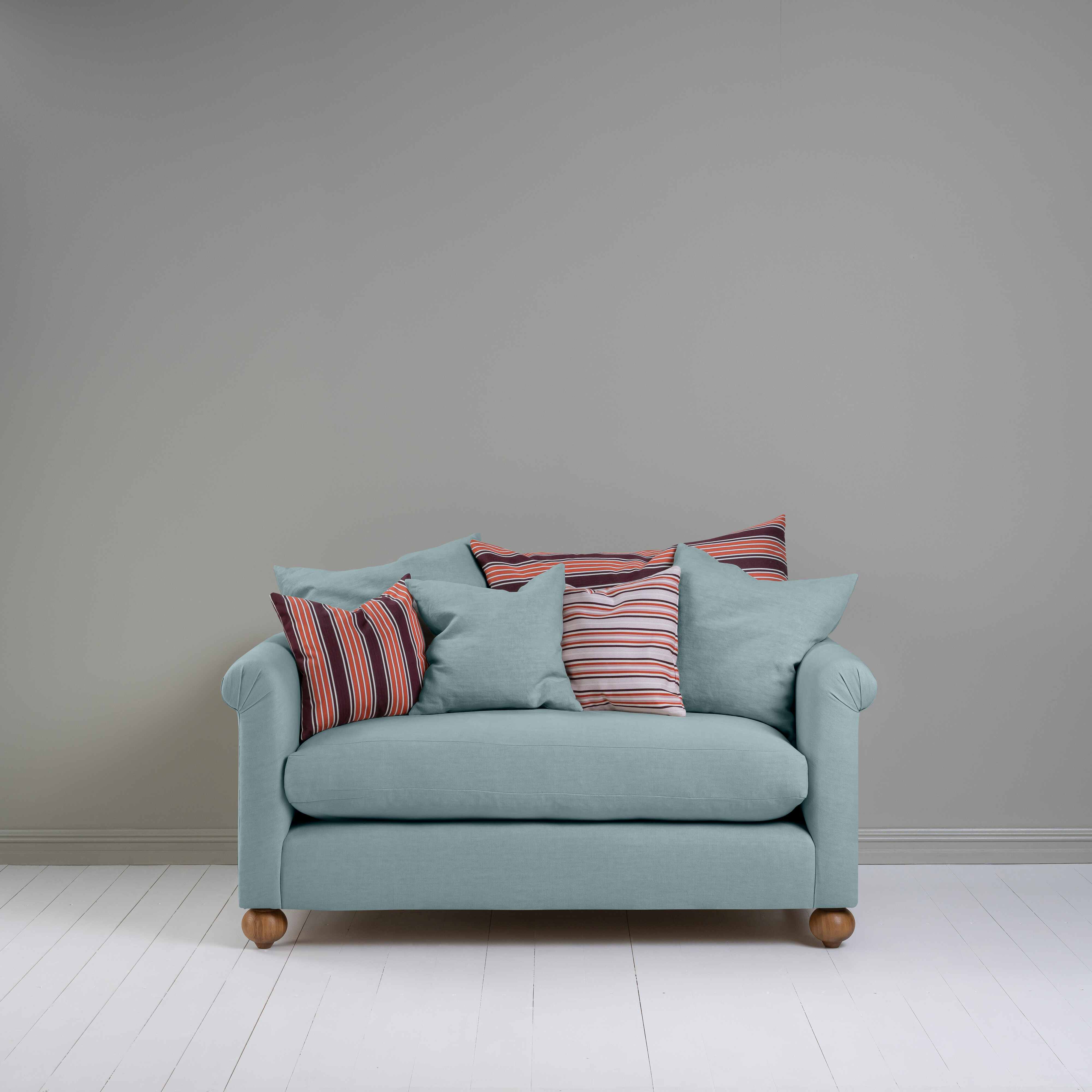  Dolittle 2 Seater Sofa in Laidback Linen Cerulean - Nicola Harding 