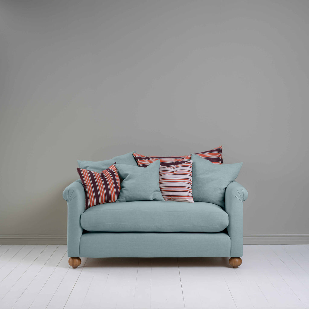  Dolittle 2-Seater Sofa in Laidback Linen Cerulean, With Three Matching Cushions and Three NiX Cushions  - Nicola Harding 