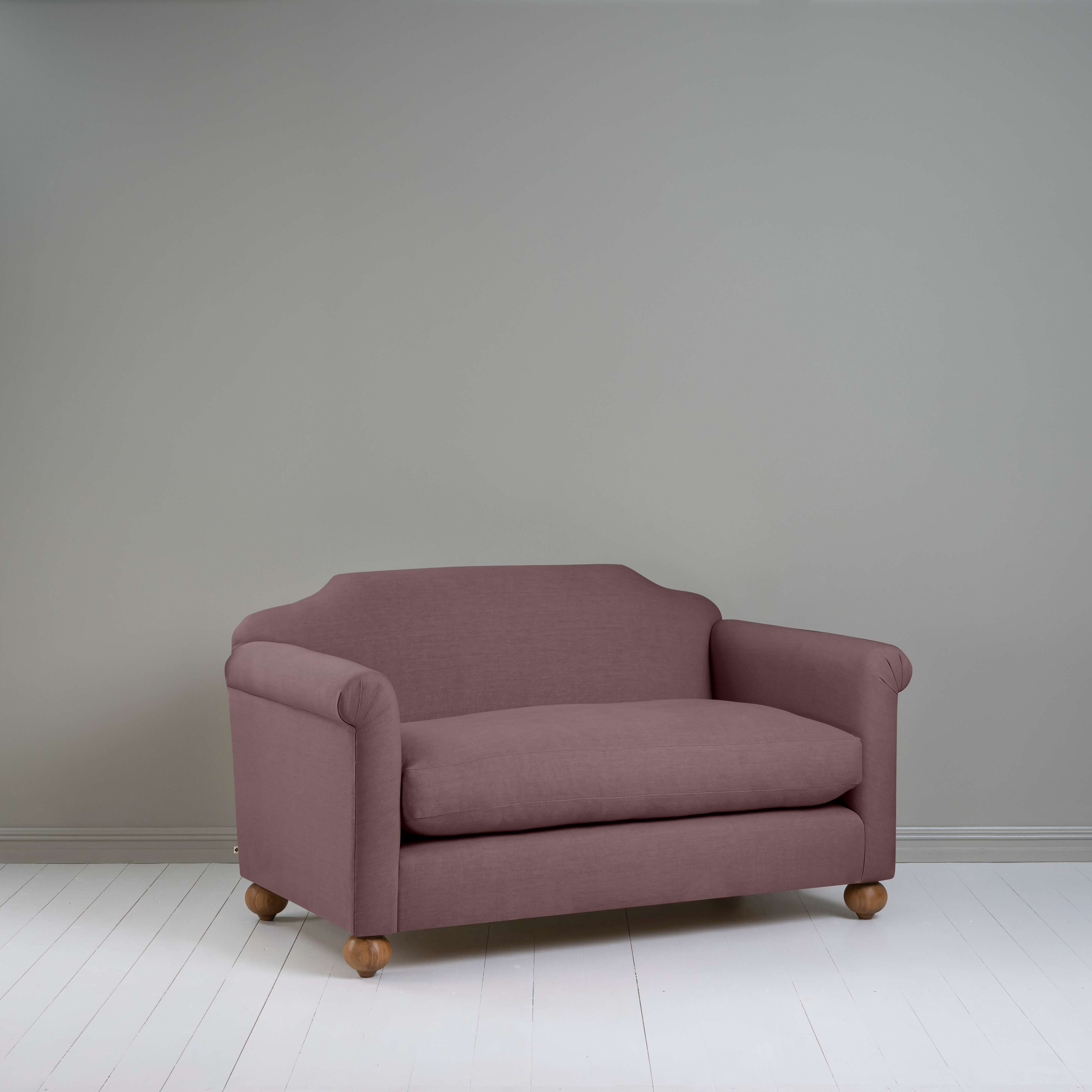  Dolittle 2 Seater Sofa in Laidback Linen Damson - Nicola Harding 