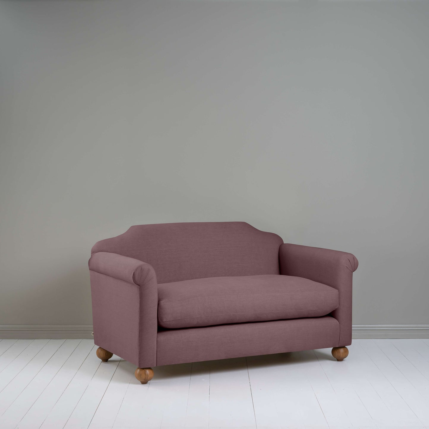 Dolittle 2 Seater Sofa in Laidback Linen Damson - Nicola Harding