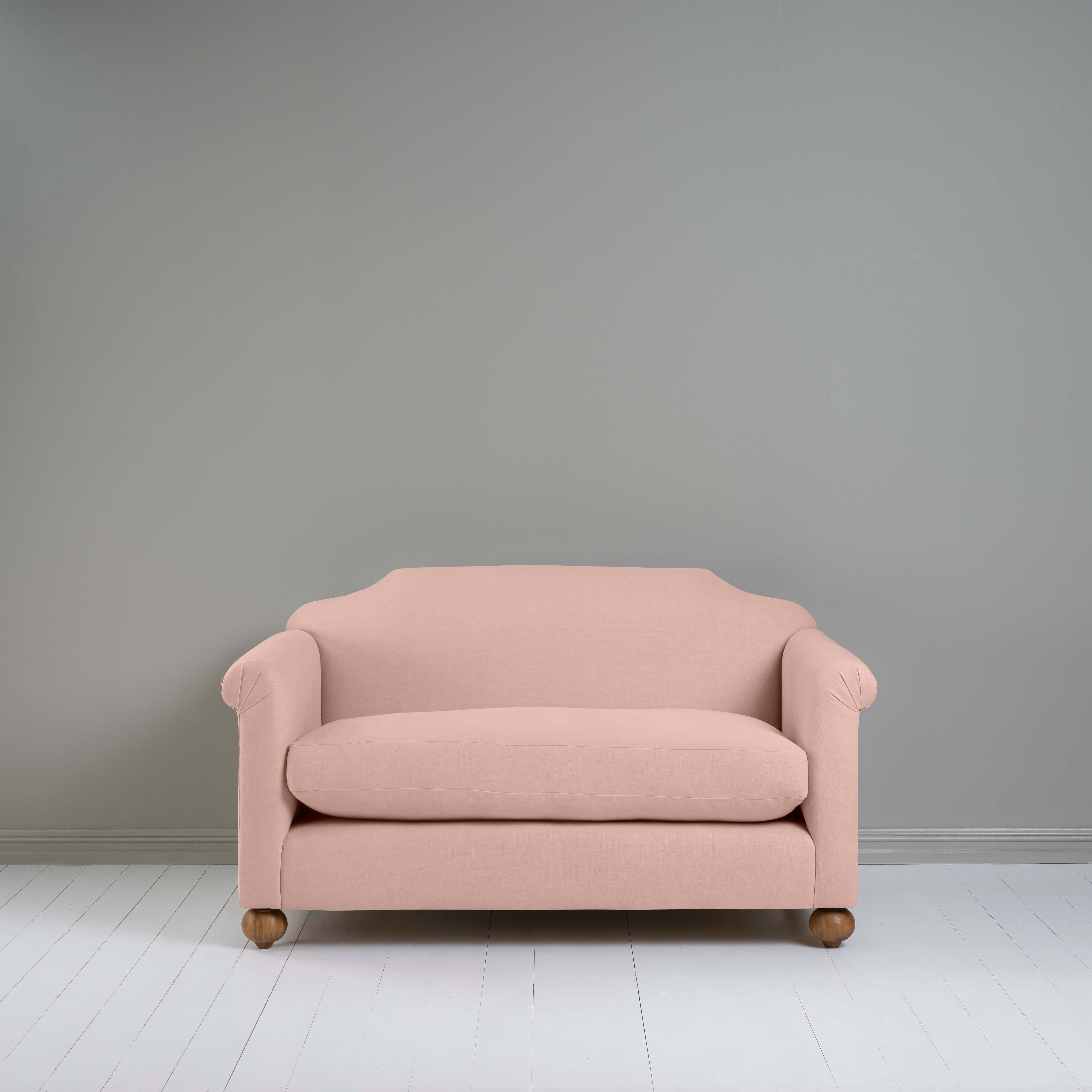  Dolittle 2 Seater Sofa in Laidback Linen Dusky Pink - Nicola Harding 