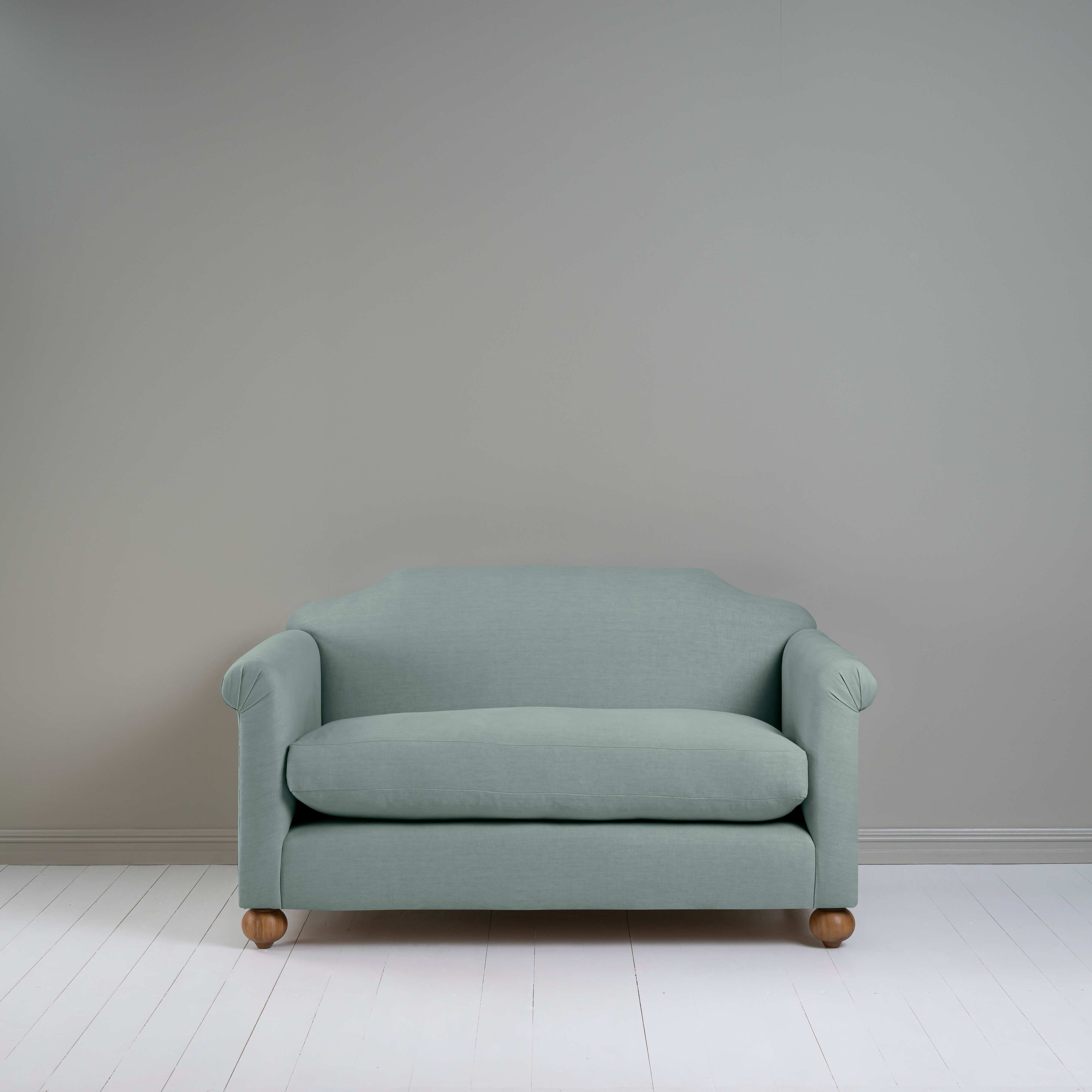  Dolittle 2 Seater Sofa in Laidback Linen Mineral, Front View - Nicola Harding 