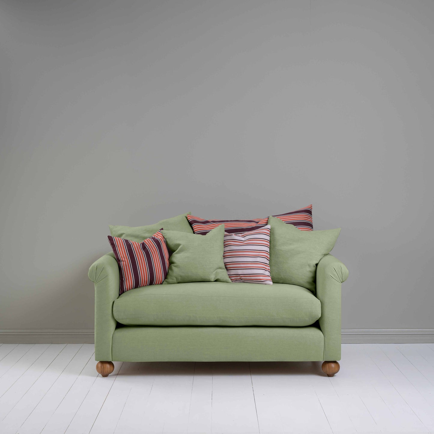 Dolittle 2 Seater Sofa in Laidback Linen Moss - Nicola Harding