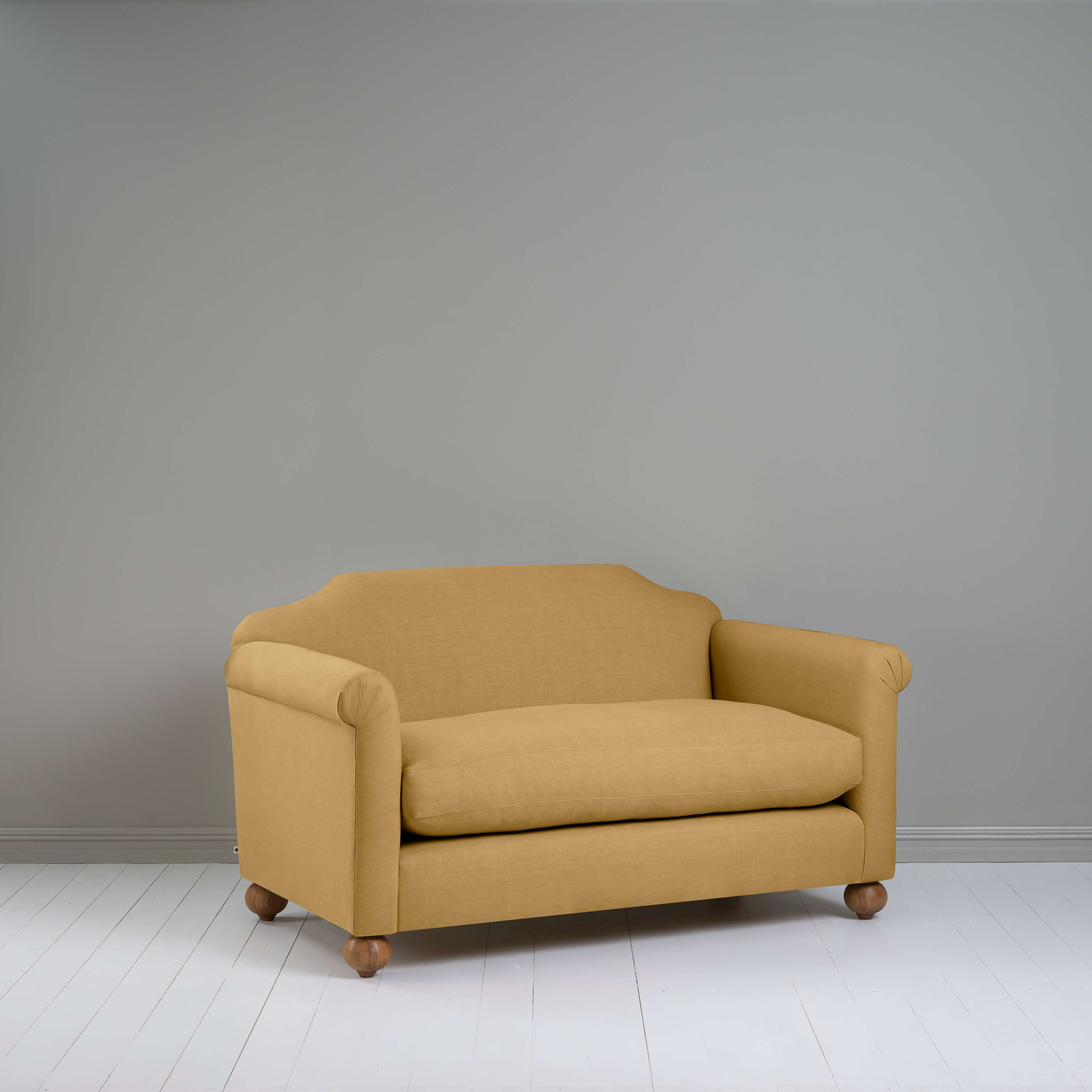  Dolittle 2 Seater Sofa in Laidback Linen Ochre - Nicola Harding 