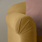  Dolittle 2 Seater Sofa in Laidback Linen Ochre, Arm Design Closeup - Nicola Harding 