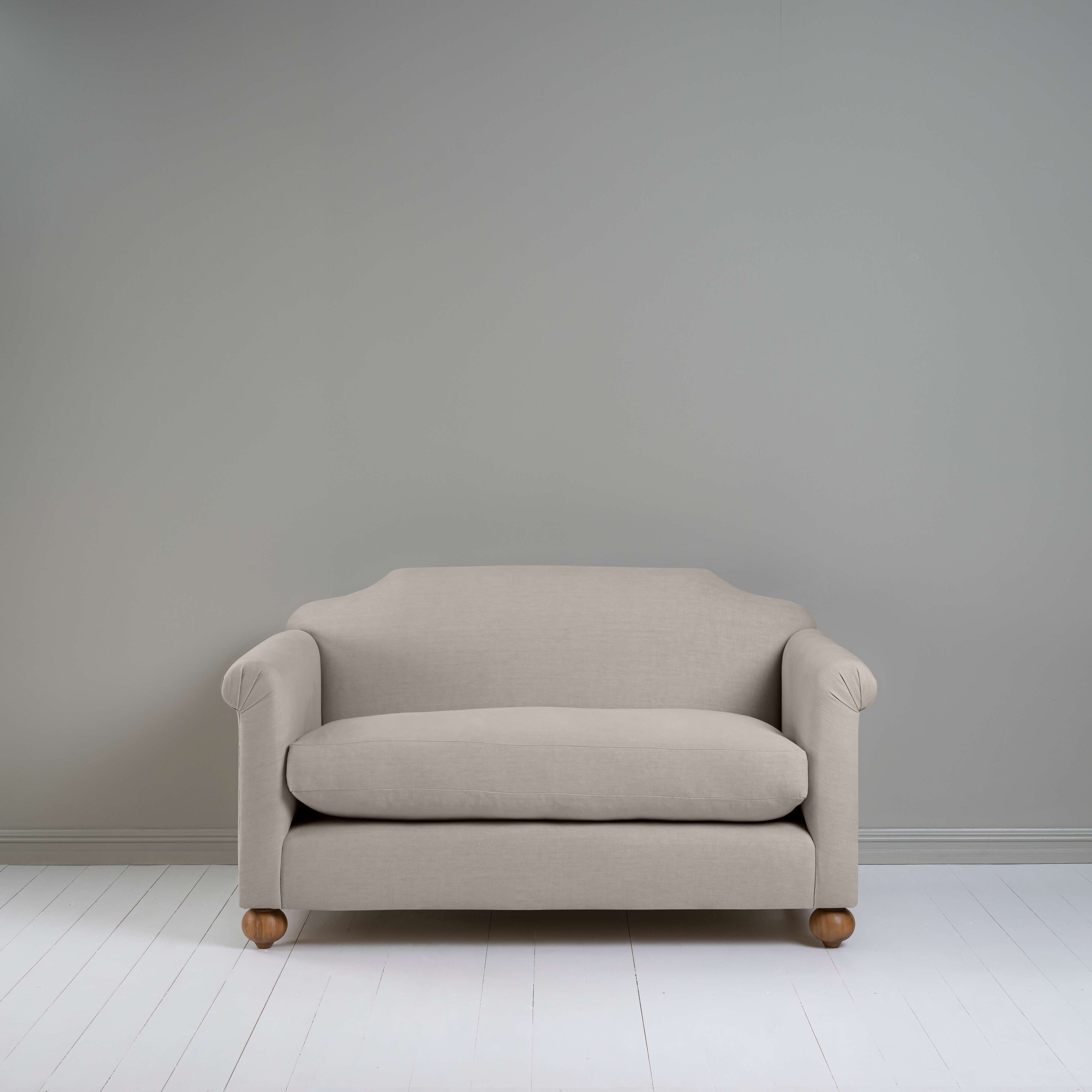  Dolittle 2 Seater Sofa in Laidback Linen Pearl Grey - Nicola Harding 