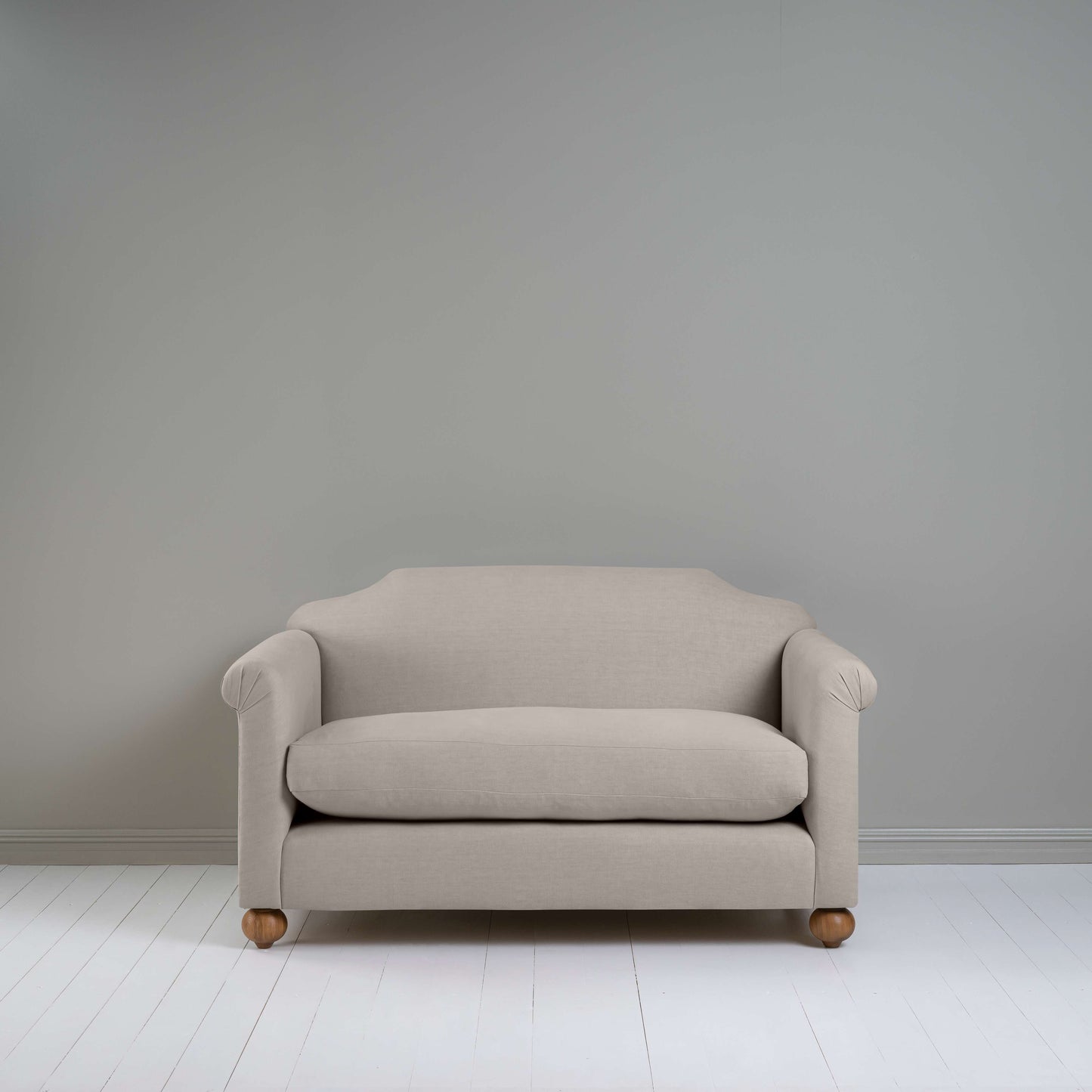 Dolittle 2 Seater Sofa in Laidback Linen Pearl Grey - Nicola Harding