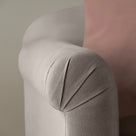  Dolittle 2 Seater Sofa in Laidback Linen Pearl Grey, Arm Design Closeup - Nicola Harding 