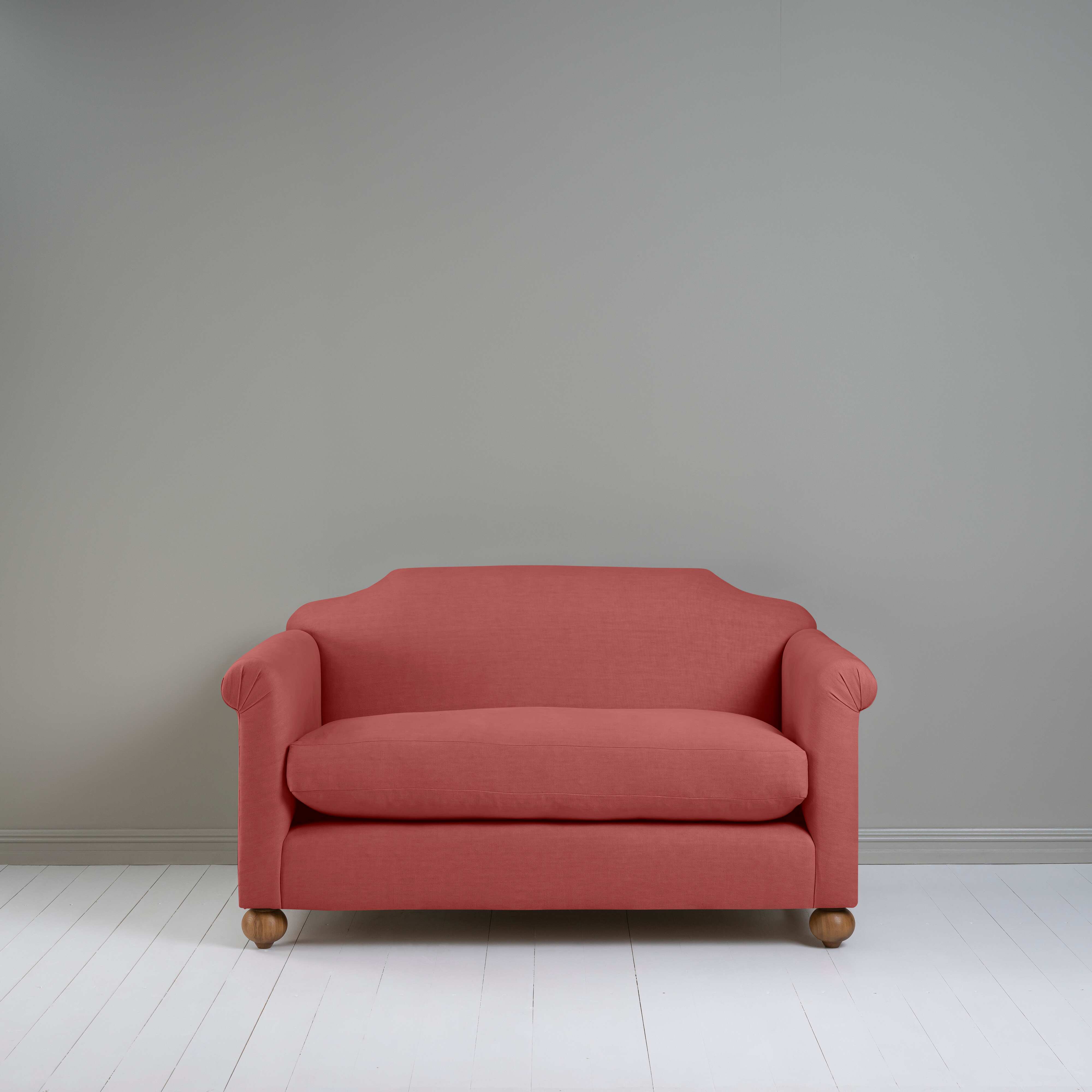  Dolittle 2 Seater Sofa in Laidback Linen Rouge - Nicola Harding 