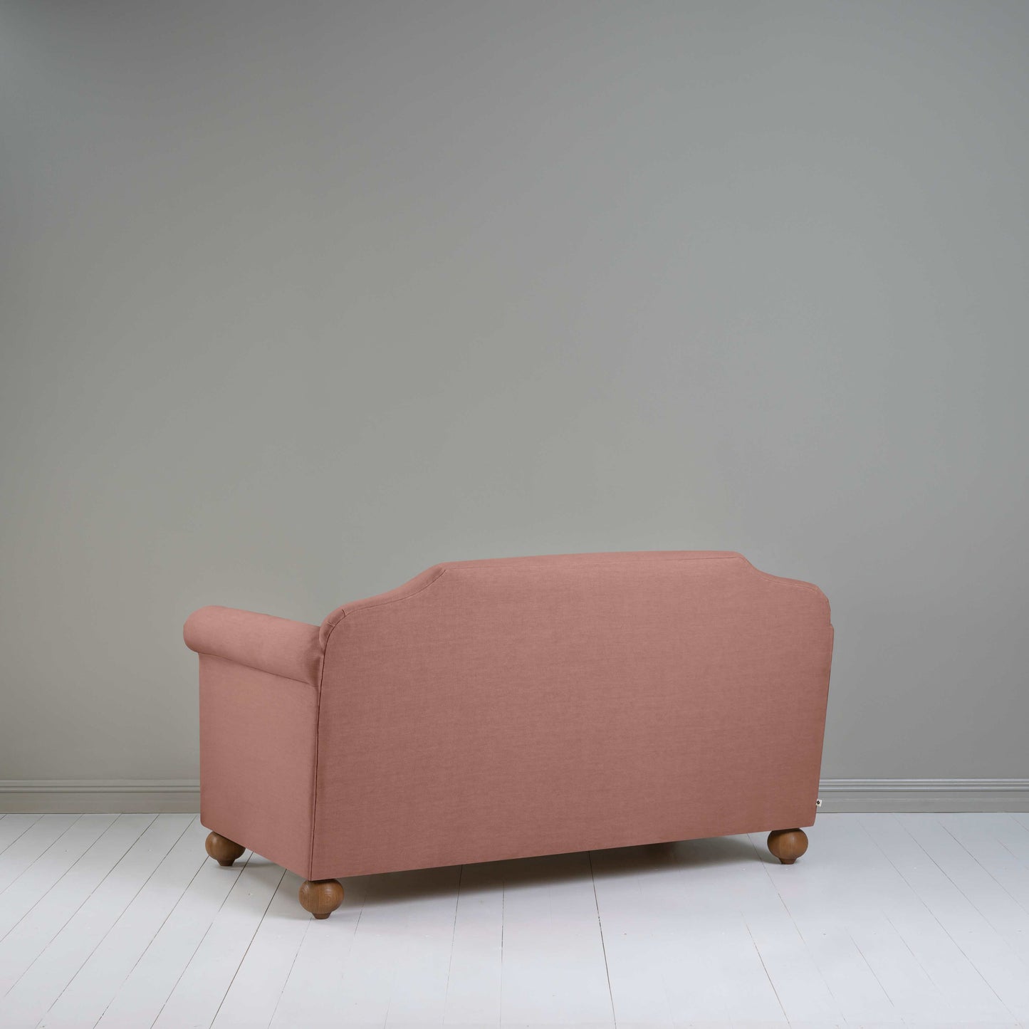 Dolittle 2 Seater Sofa in Laidback Linen Sweet Briar, Back View - Nicola Harding
