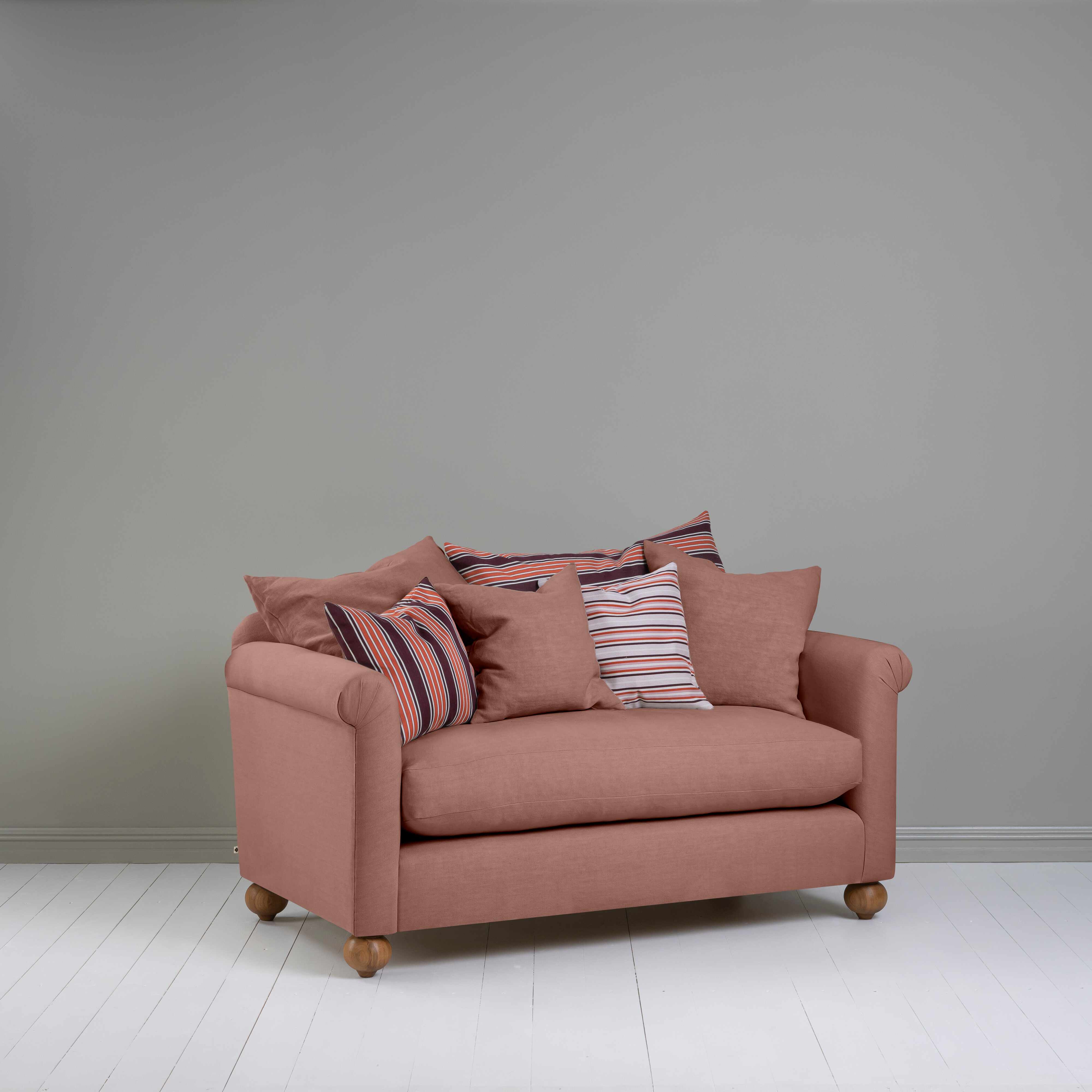  Dolittle 2 Seater Sofa in Laidback Linen Sweet Briar - Nicola Harding 