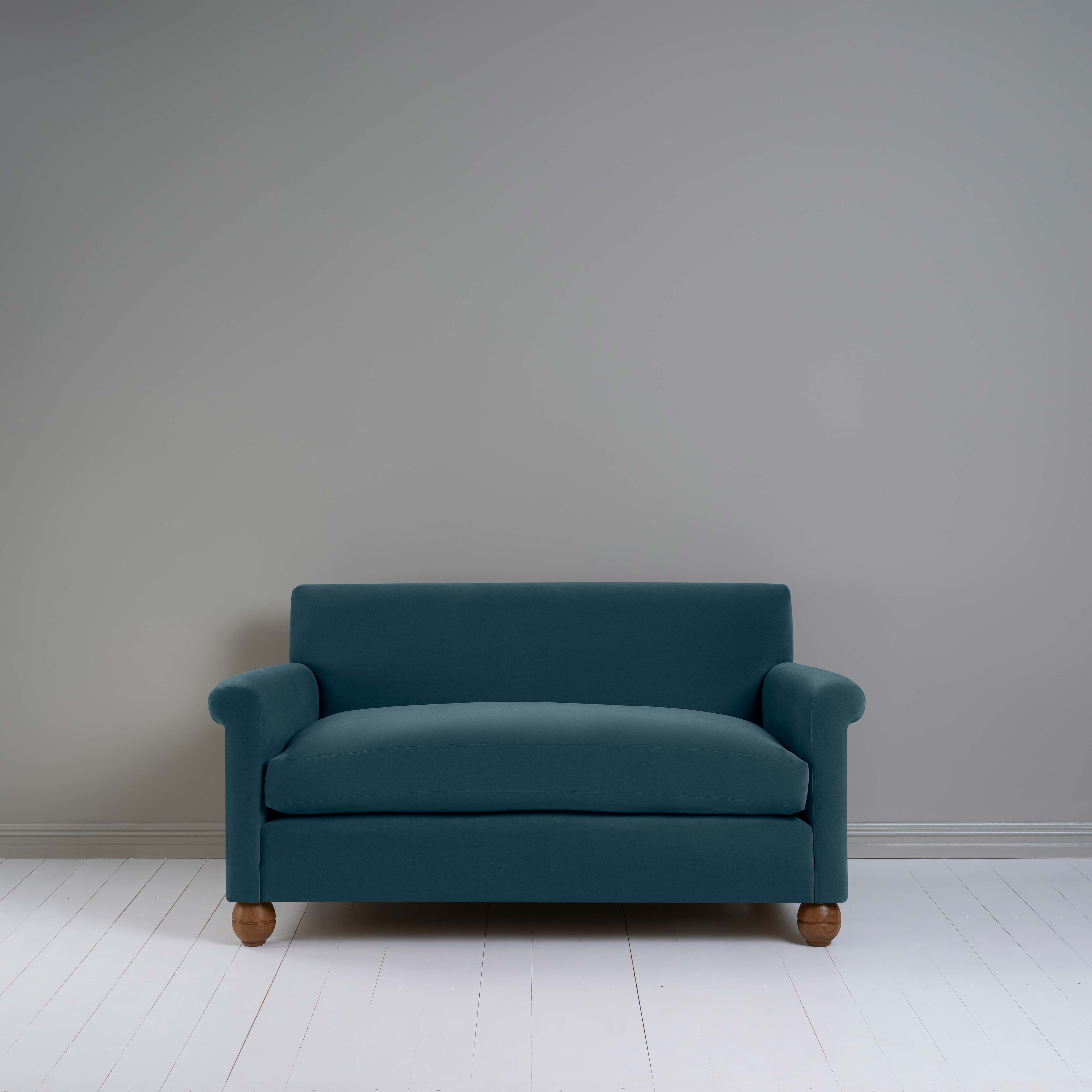  Idler 2 Seater Sofa in Intelligent Velvet Aegean - Nicola Harding 