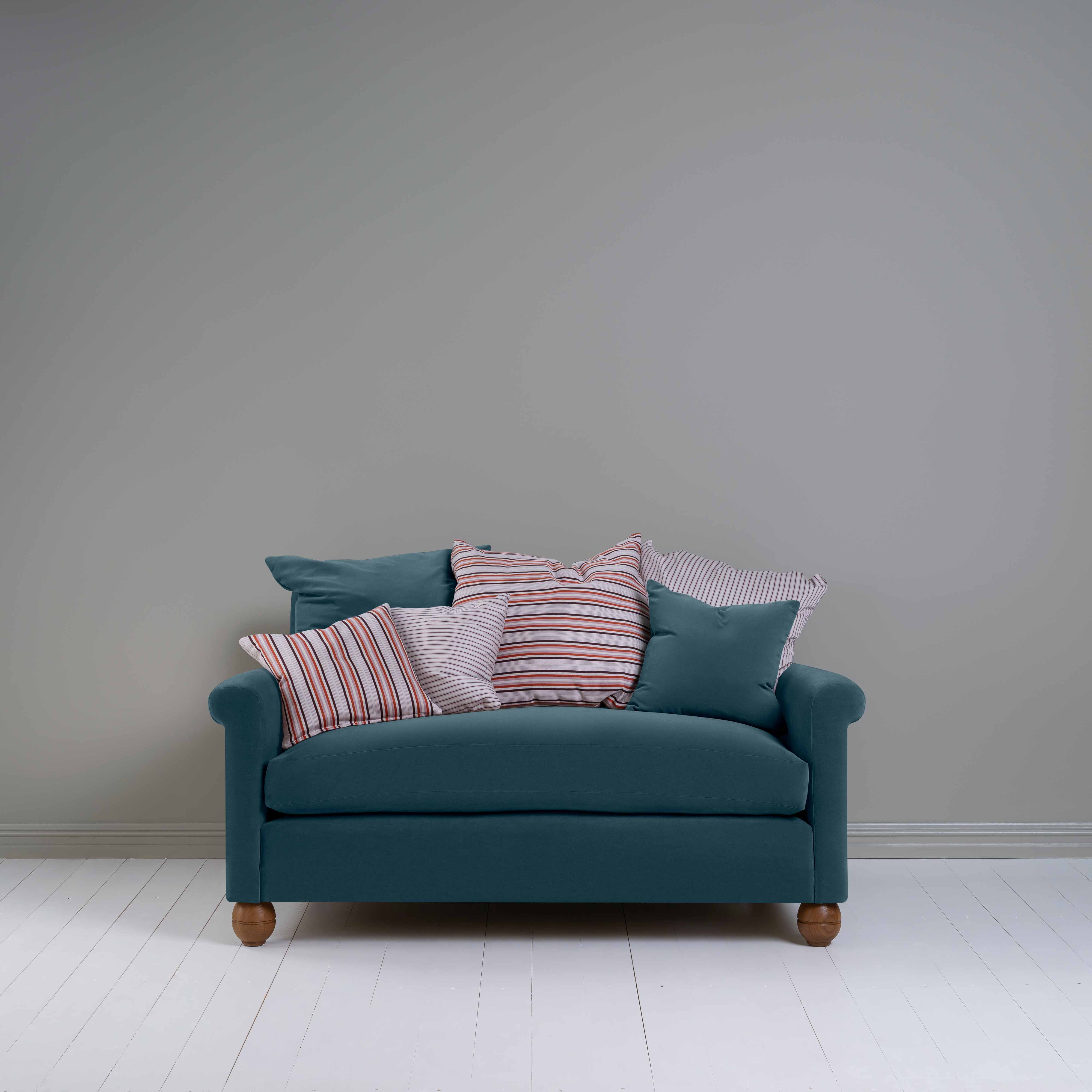  Idler 2 Seater Sofa in Intelligent Velvet Aegean - Nicola Harding 