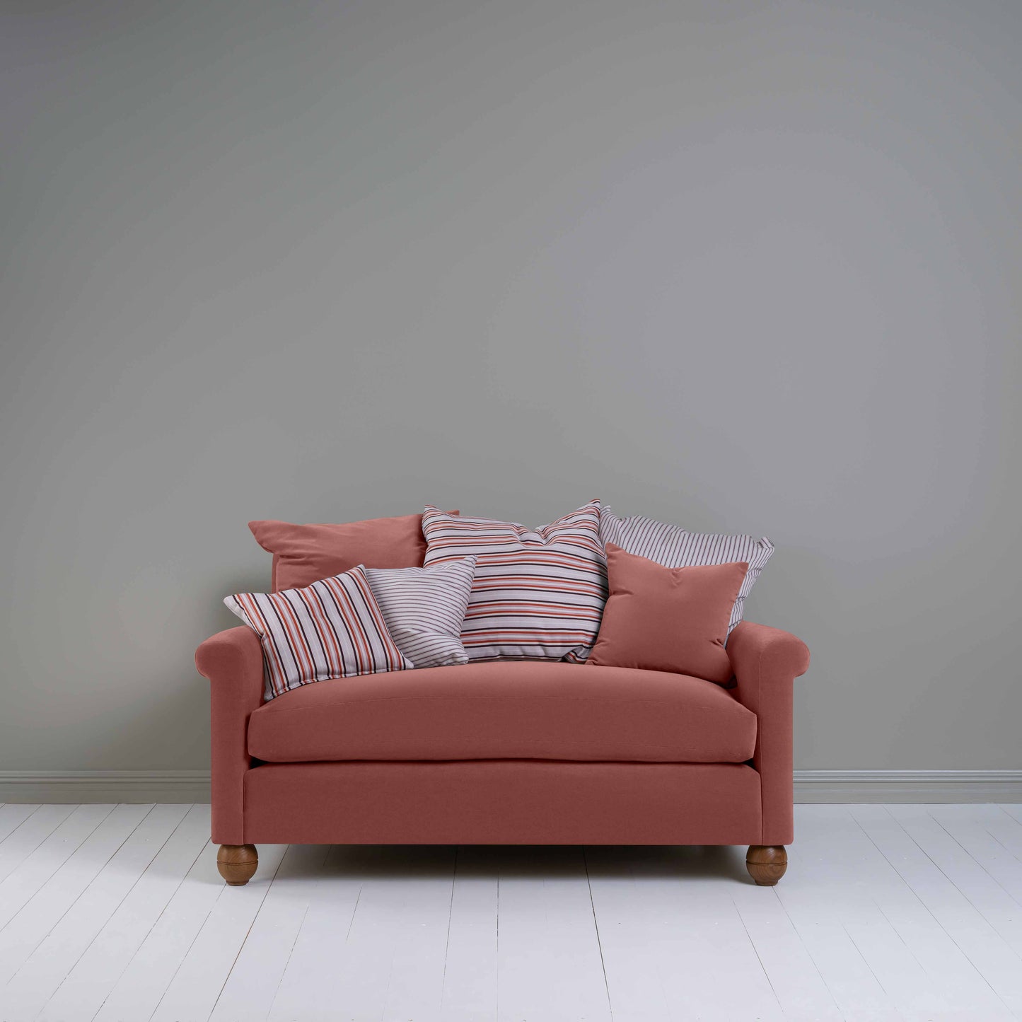 Idler 2 Seater Sofa in Intelligent Velvet Damson - Nicola Harding