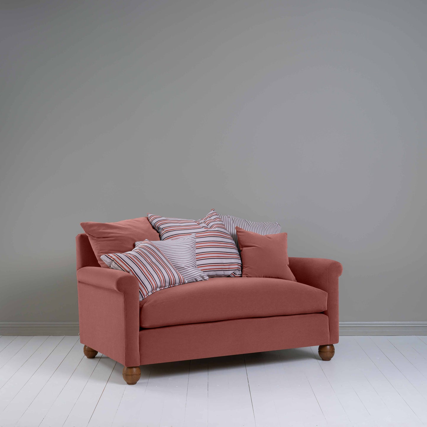 Idler 2 Seater Sofa in Intelligent Velvet Damson - Nicola Harding