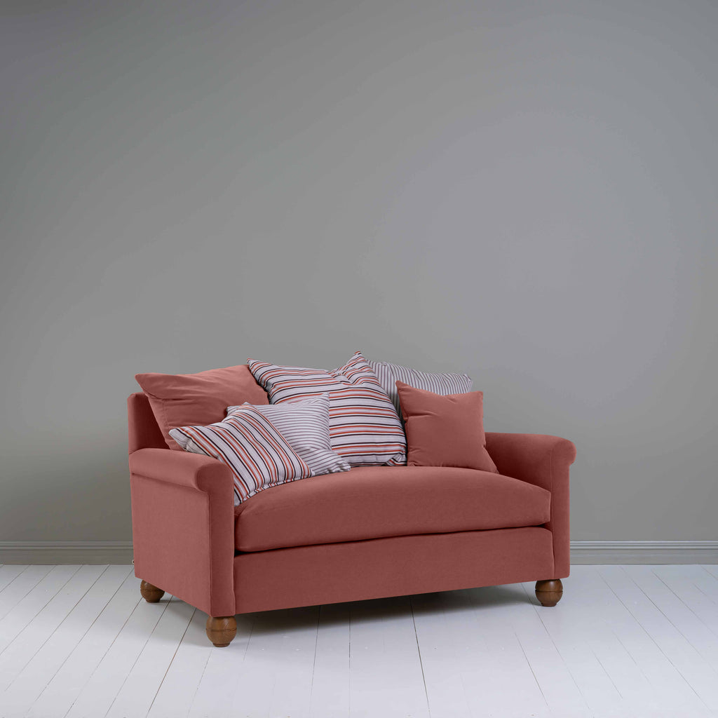  Idler 2 Seater Sofa in Intelligent Velvet Damson - Nicola Harding 