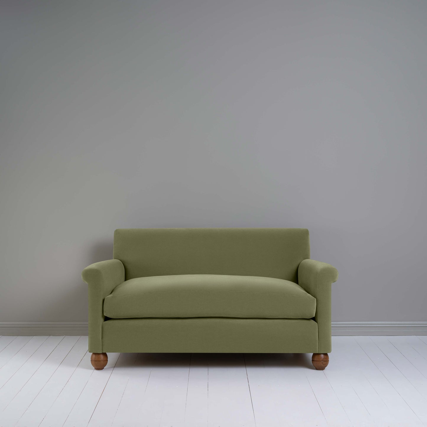 Idler 2 Seater Sofa in Intelligent Velvet Green Tea - Nicola Harding