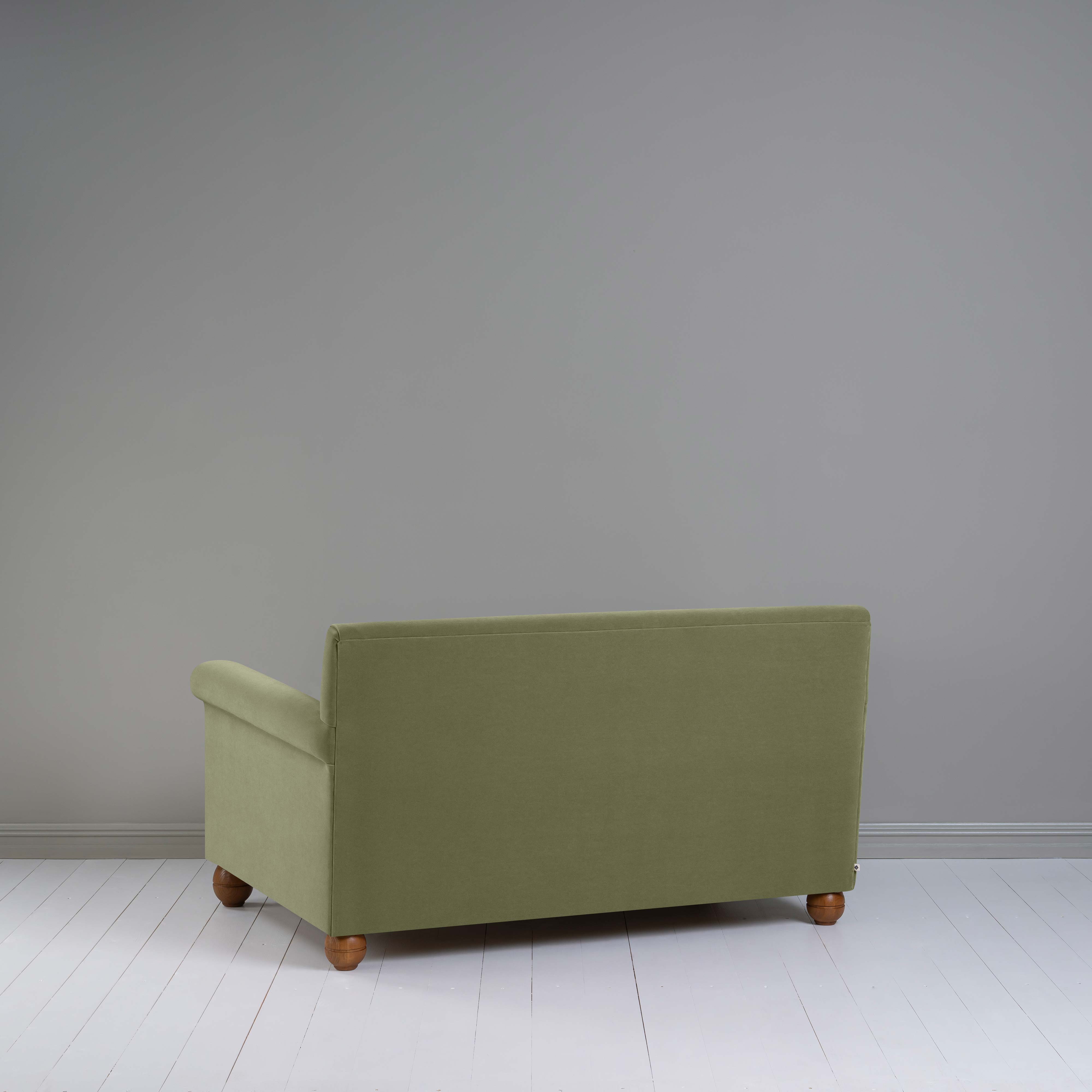  Idler 2 Seater Sofa in Intelligent Velvet Green Tea - Nicola Harding 