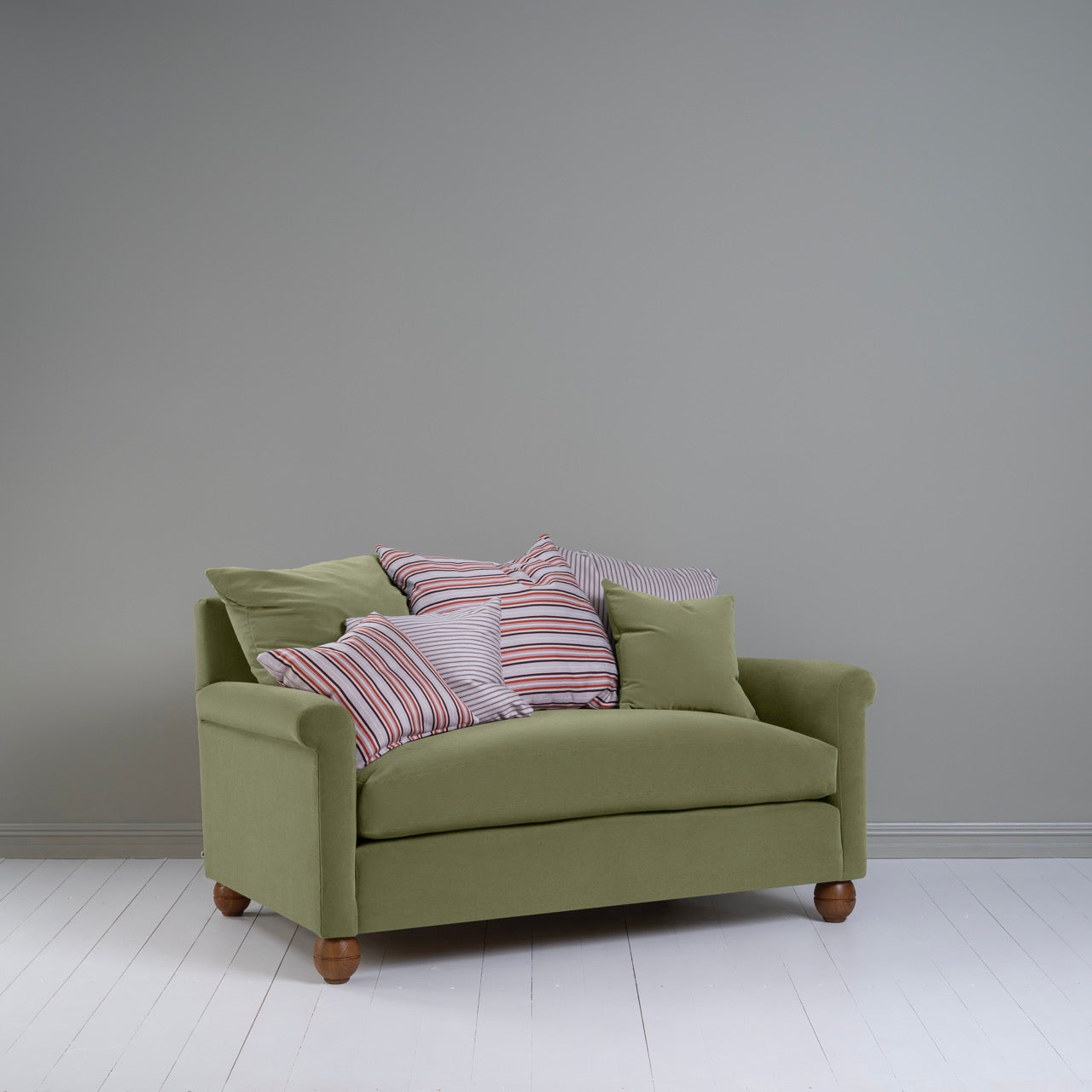 Idler 2 Seater Sofa in Intelligent Velvet Green Tea - Nicola Harding