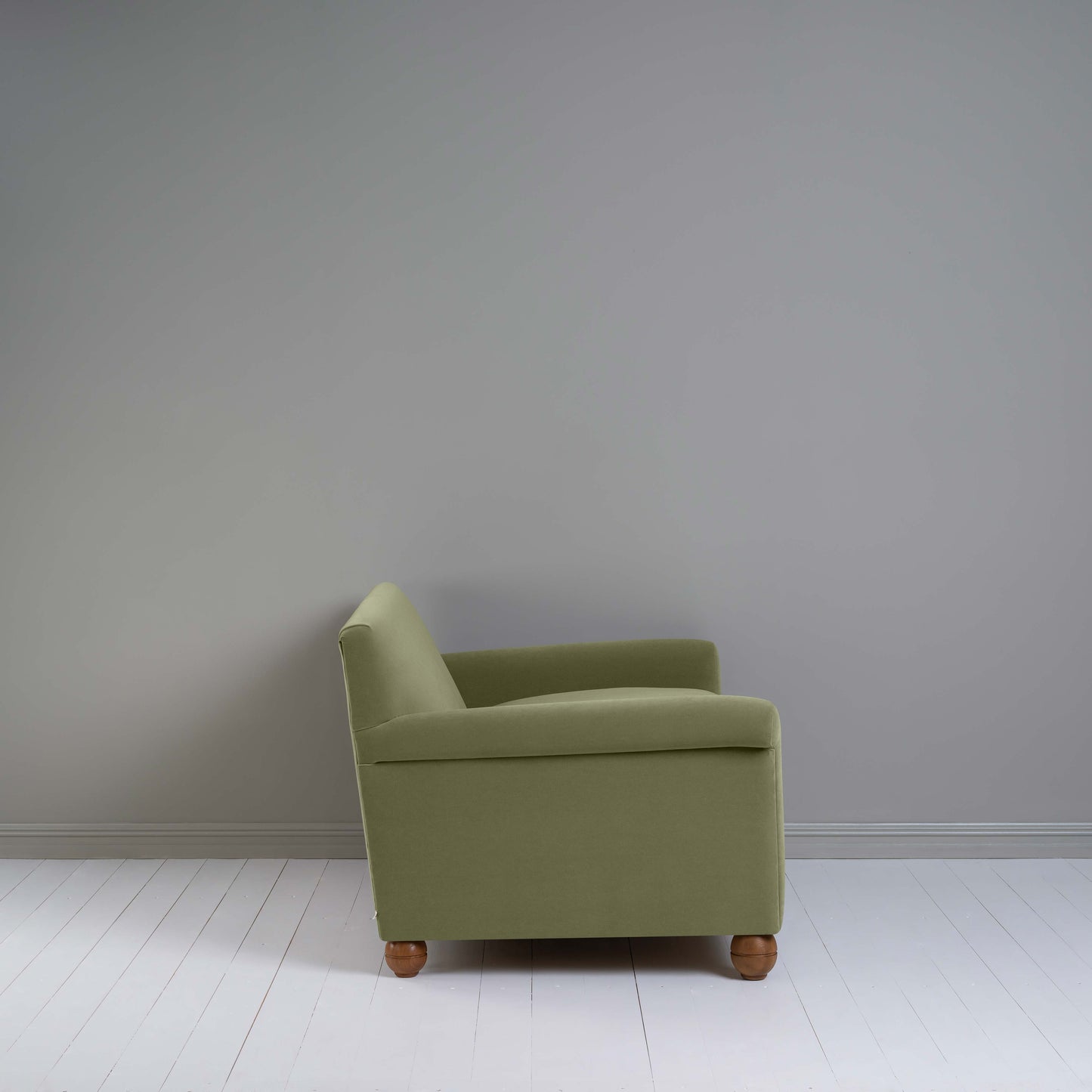 Idler 2 Seater Sofa in Intelligent Velvet Green Tea - Nicola Harding