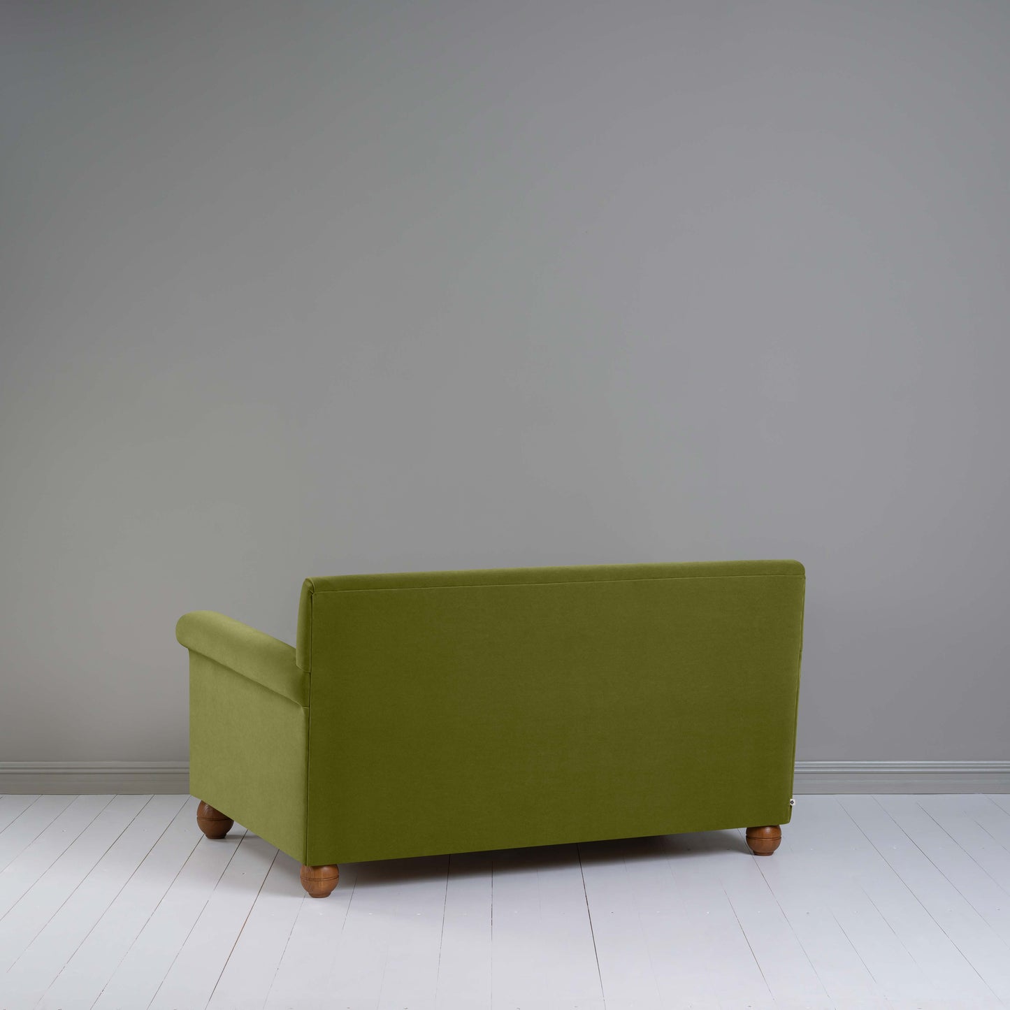 Idler 2 Seater Sofa in Intelligent Velvet Lawn - Nicola Harding