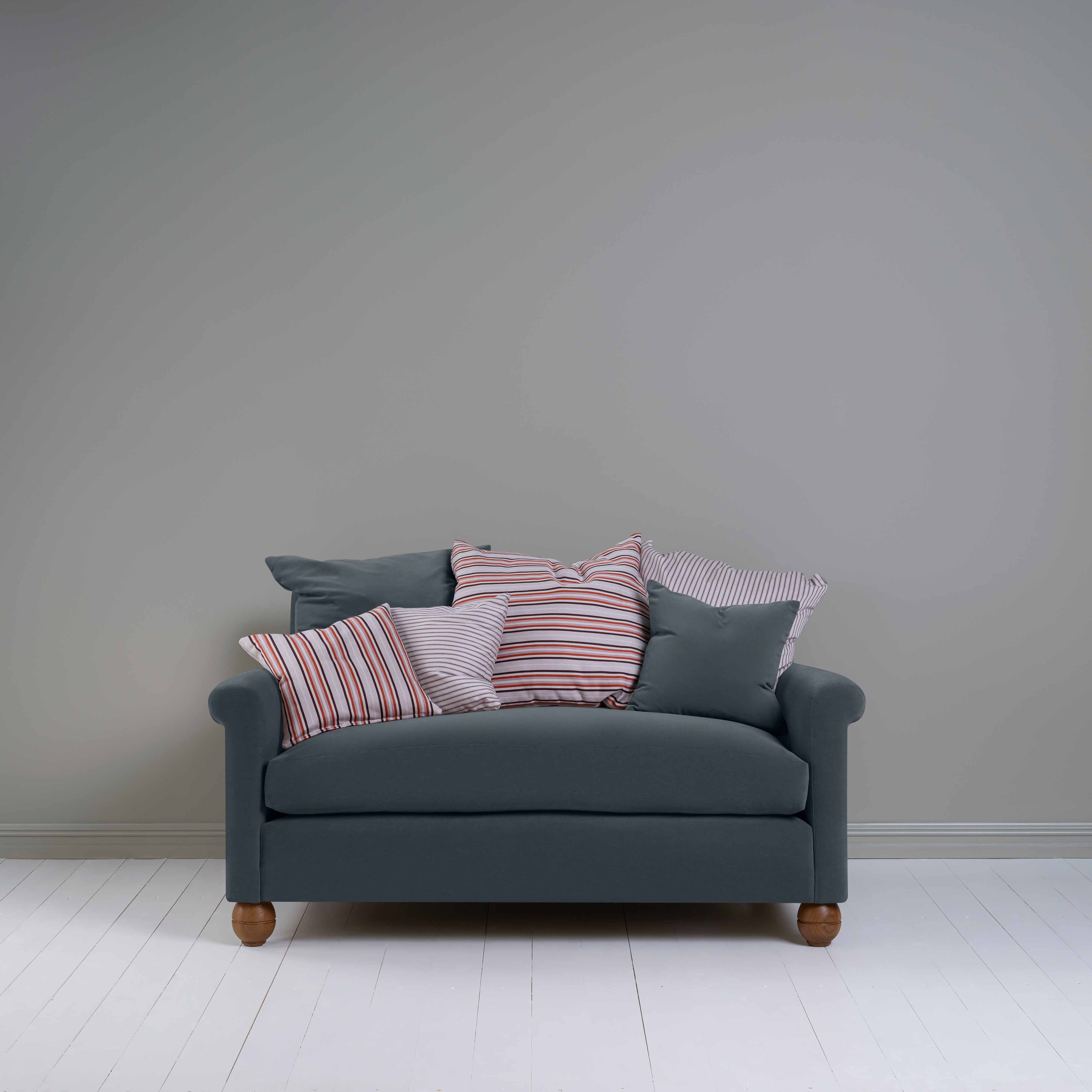  Idler 2 Seater Sofa in Intelligent Velvet Mercury - Nicola Harding 