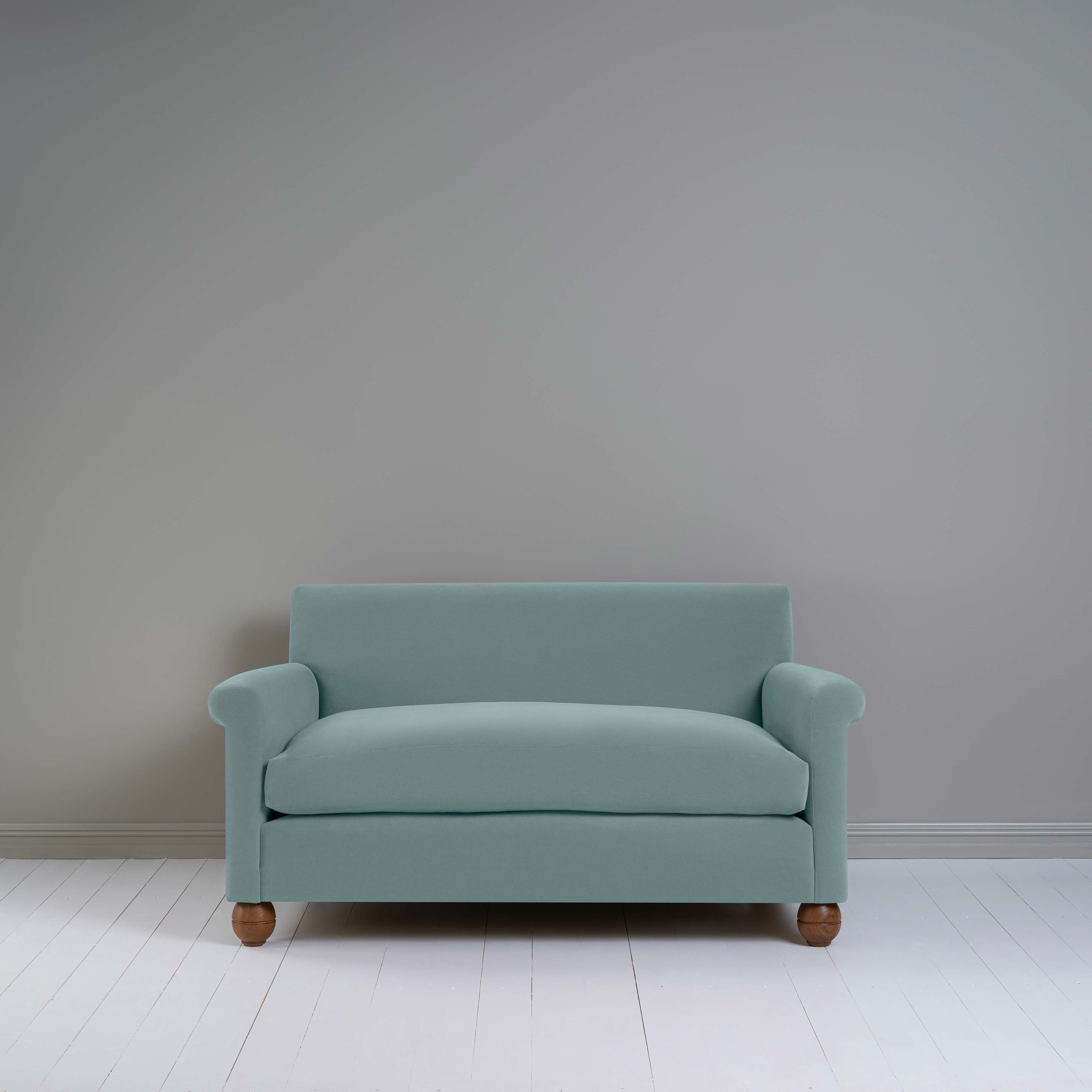 Idler 2 Seater Sofa in Intelligent Velvet Mineral - Nicola Harding 