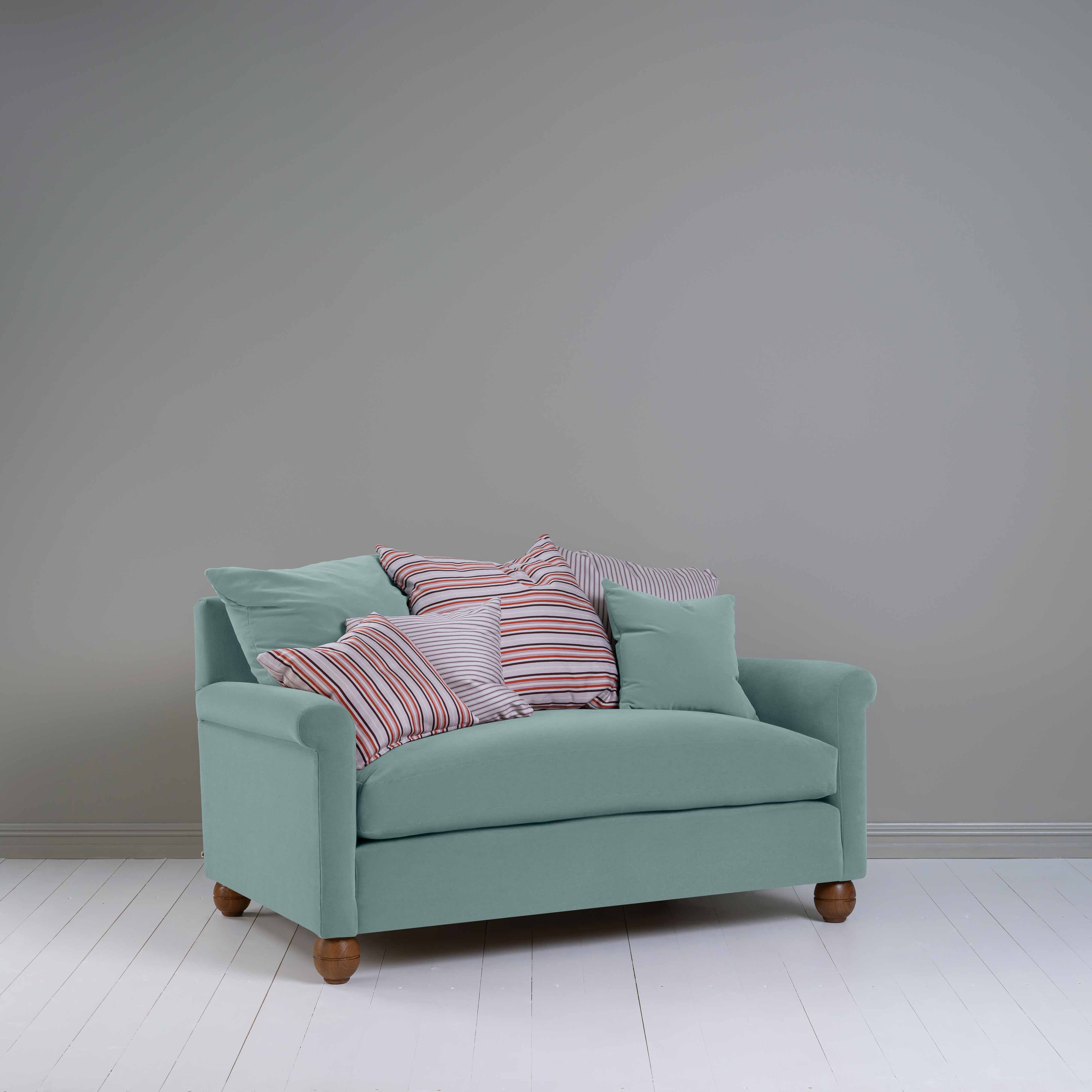  Idler 2 Seater Sofa in Intelligent Velvet Mineral - Nicola Harding 