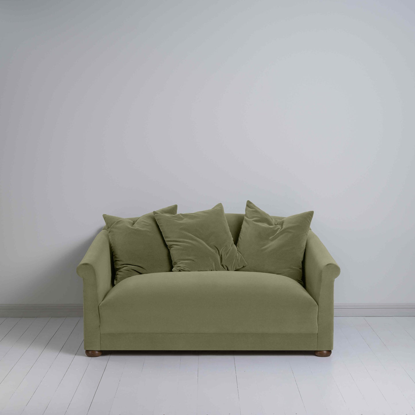 More the Merrier 2 Seater Sofa in Intelligent Velvet Green Tea - Nicola Harding