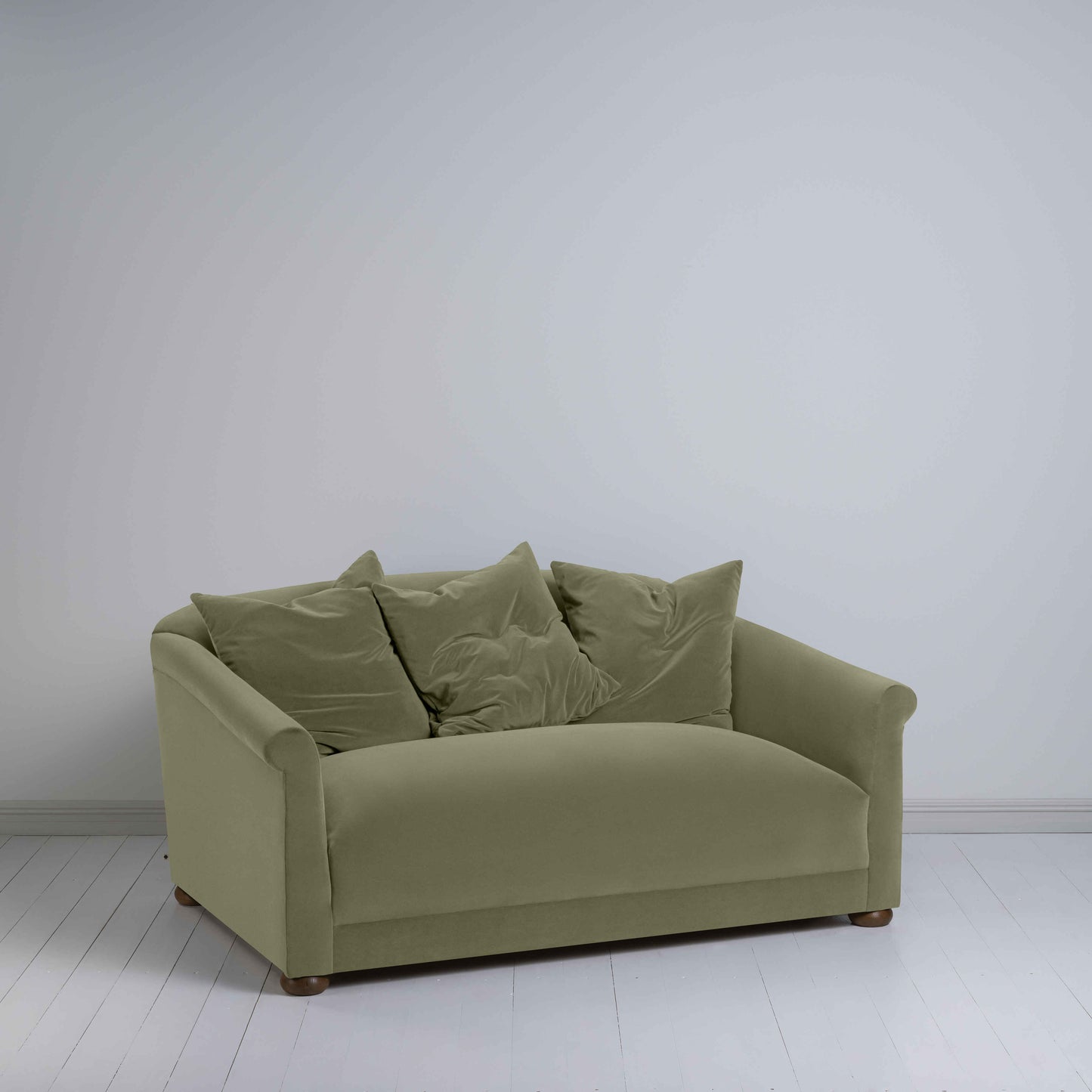 More the Merrier 2 Seater Sofa in Intelligent Velvet Green Tea - Nicola Harding