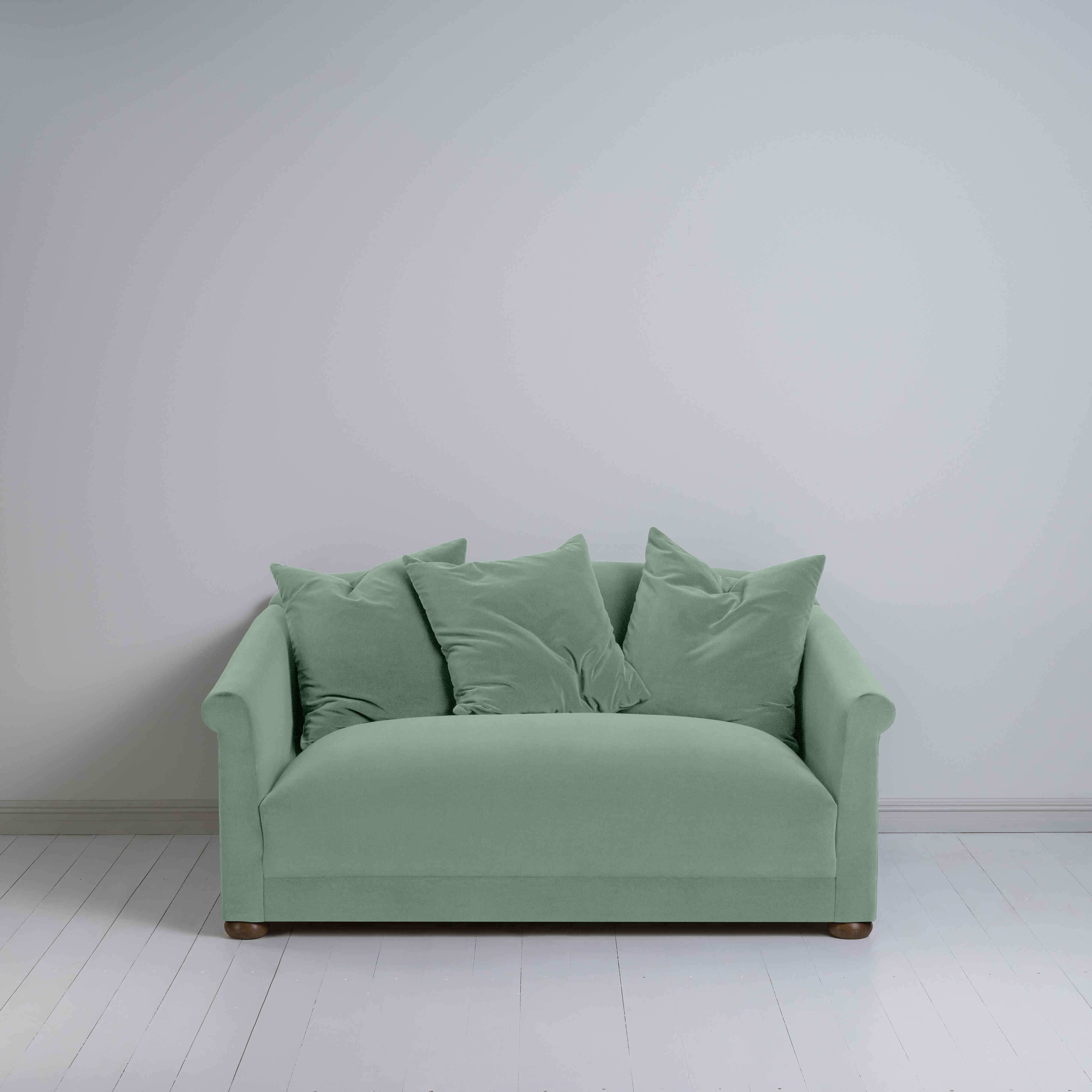  More the Merrier 2 Seater Sofa in Intelligent Velvet Sea Mist - Nicola Harding 