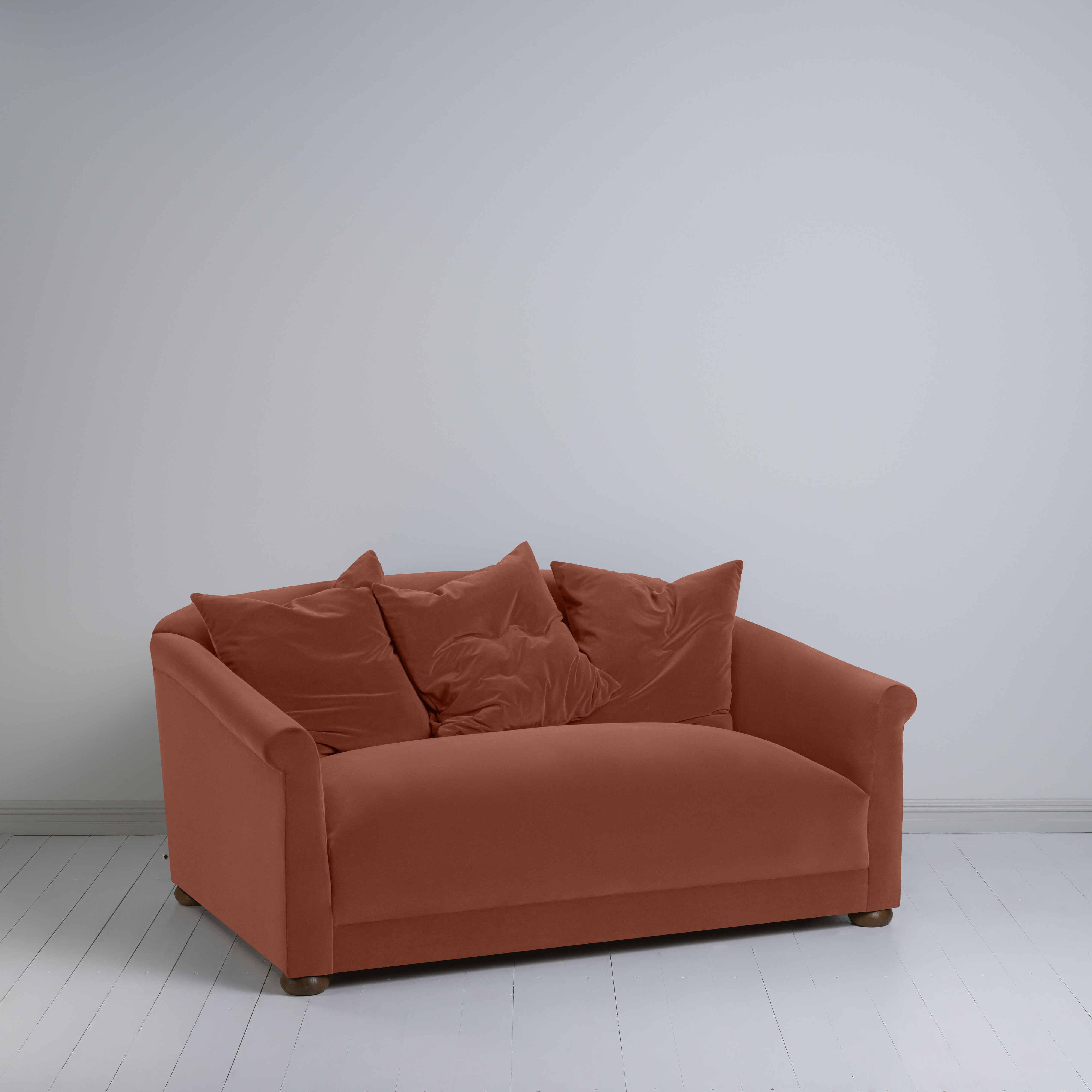  More the Merrier 2 Seater Sofa in Intelligent Velvet Sienna - Nicola Harding 