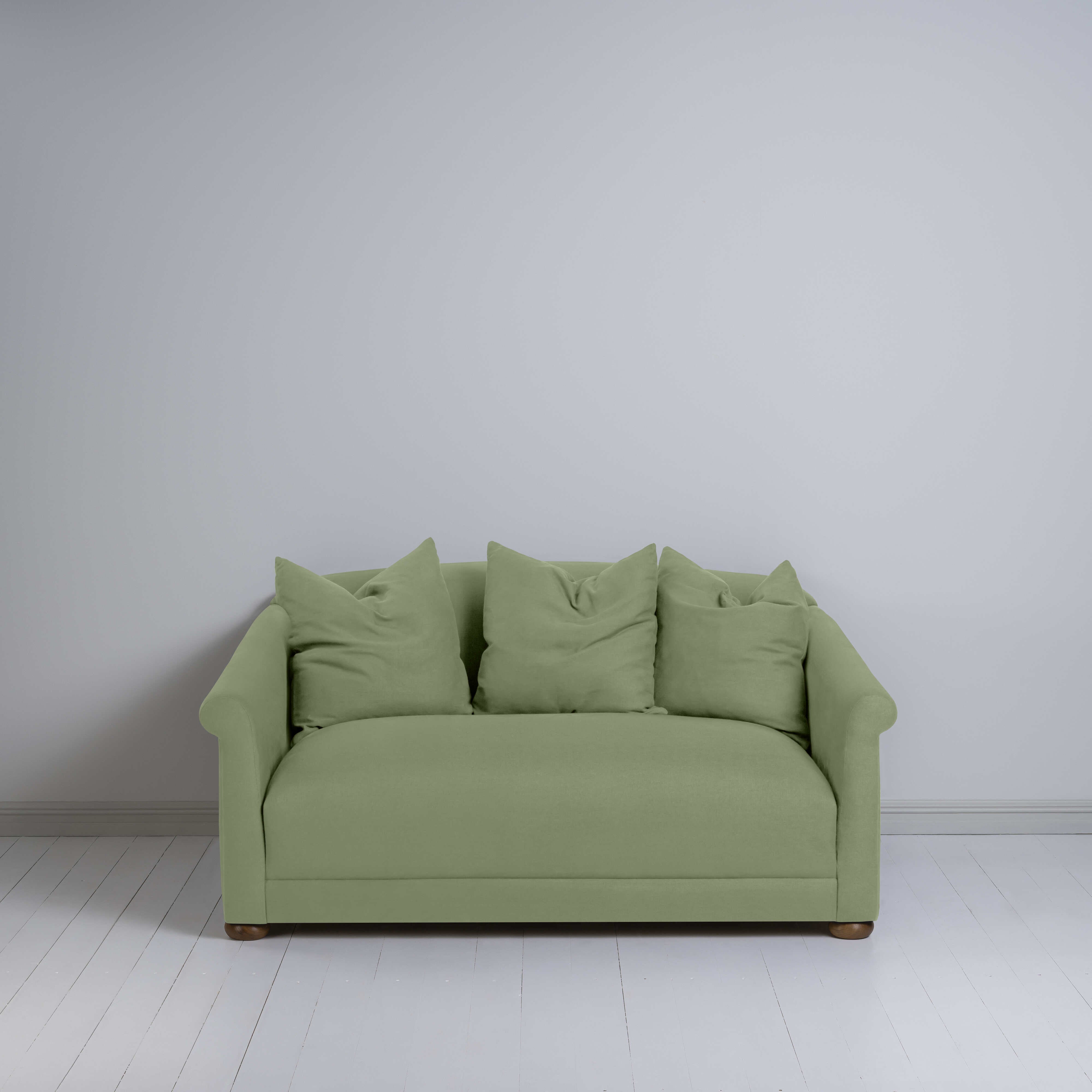  More the Merrier 2 Seater Sofa in Laidback Linen Moss - Nicola Harding 