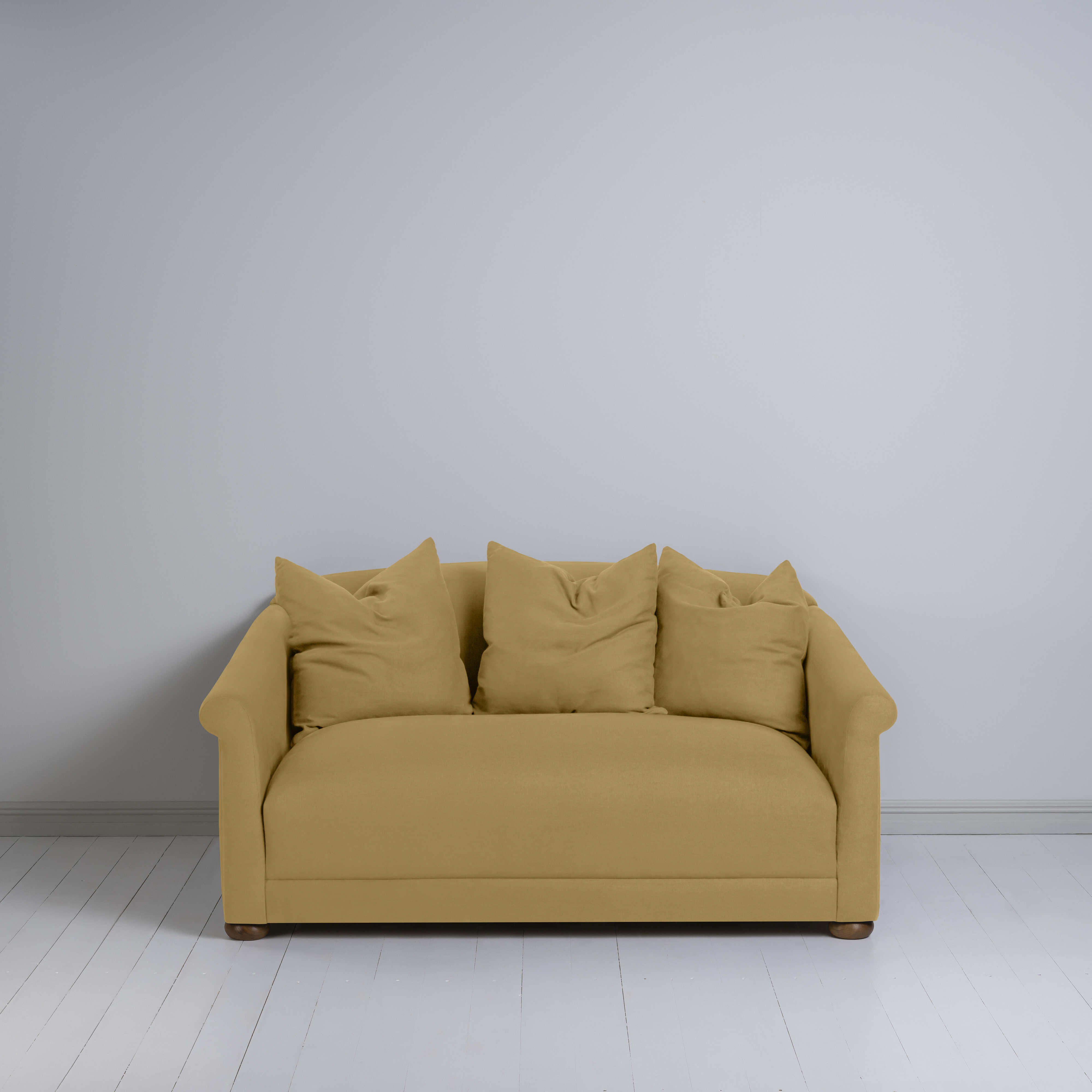  More the Merrier 2 Seater Sofa in Laidback Linen Ochre - Nicola Harding 