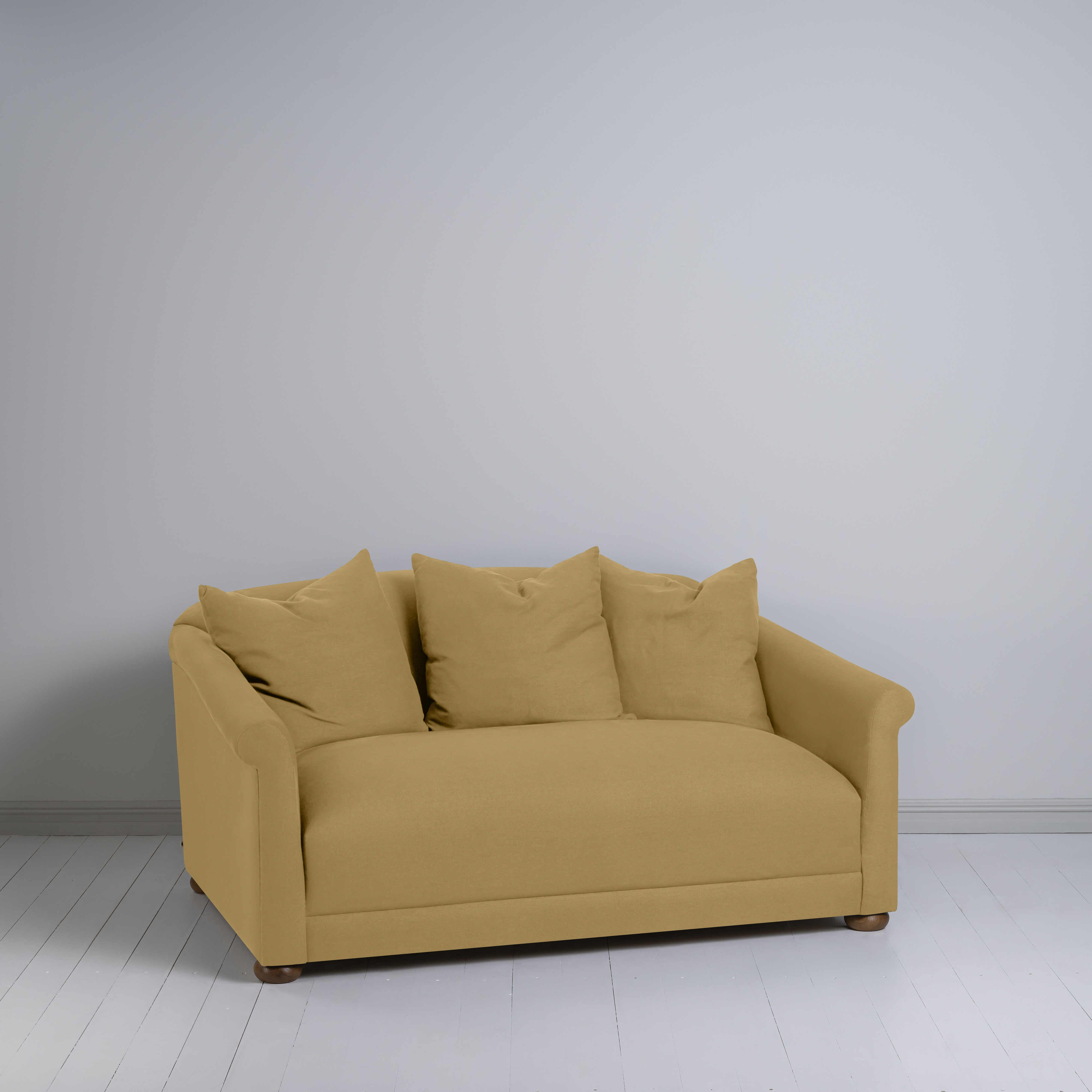  More the Merrier 2 Seater Sofa in Laidback Linen Ochre - Nicola Harding 