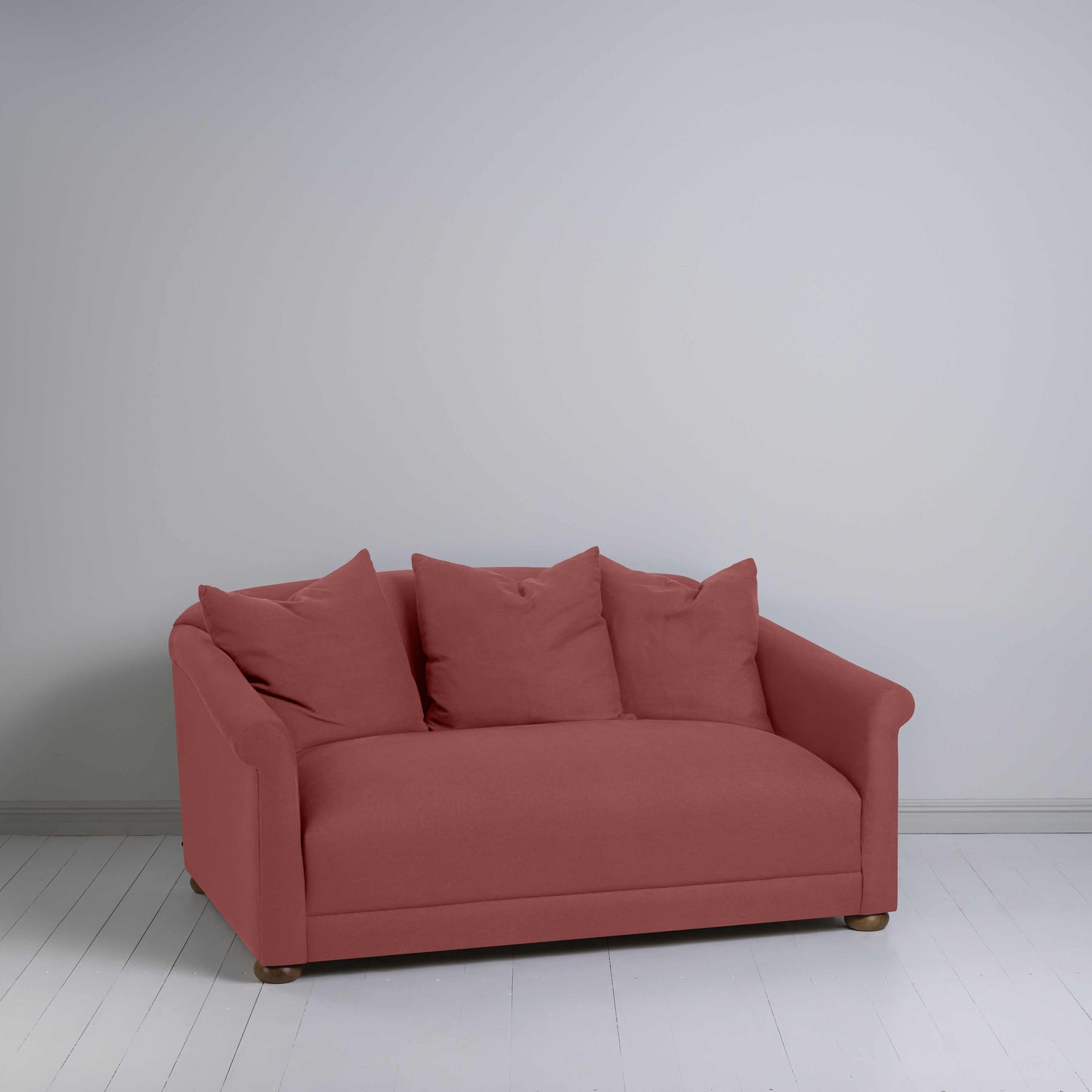 More the Merrier 2 Seater Sofa in Laidback Linen Rouge - Nicola Harding