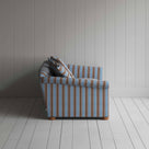 More the Merrier 2 Seater Sofa in Regatta Cotton, Blue, Side View - Nicola Harding 