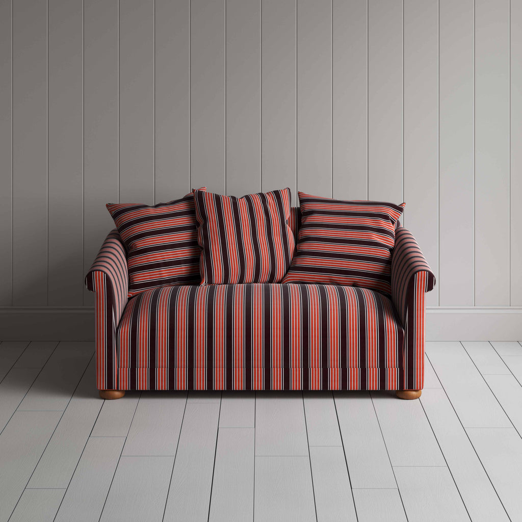  More the Merrier 2 Seater Sofa in Regatta Cotton, Flame - Nicola Harding 