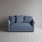  Front View of 2 Seater Sofa in Well Plaid Cotton, Blue Brown - Nicola Harding 