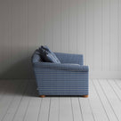  Side View of More the Merrier 2 Seater Sofa in Well Plaid Cotton, Blue Brown - Nicola Harding 