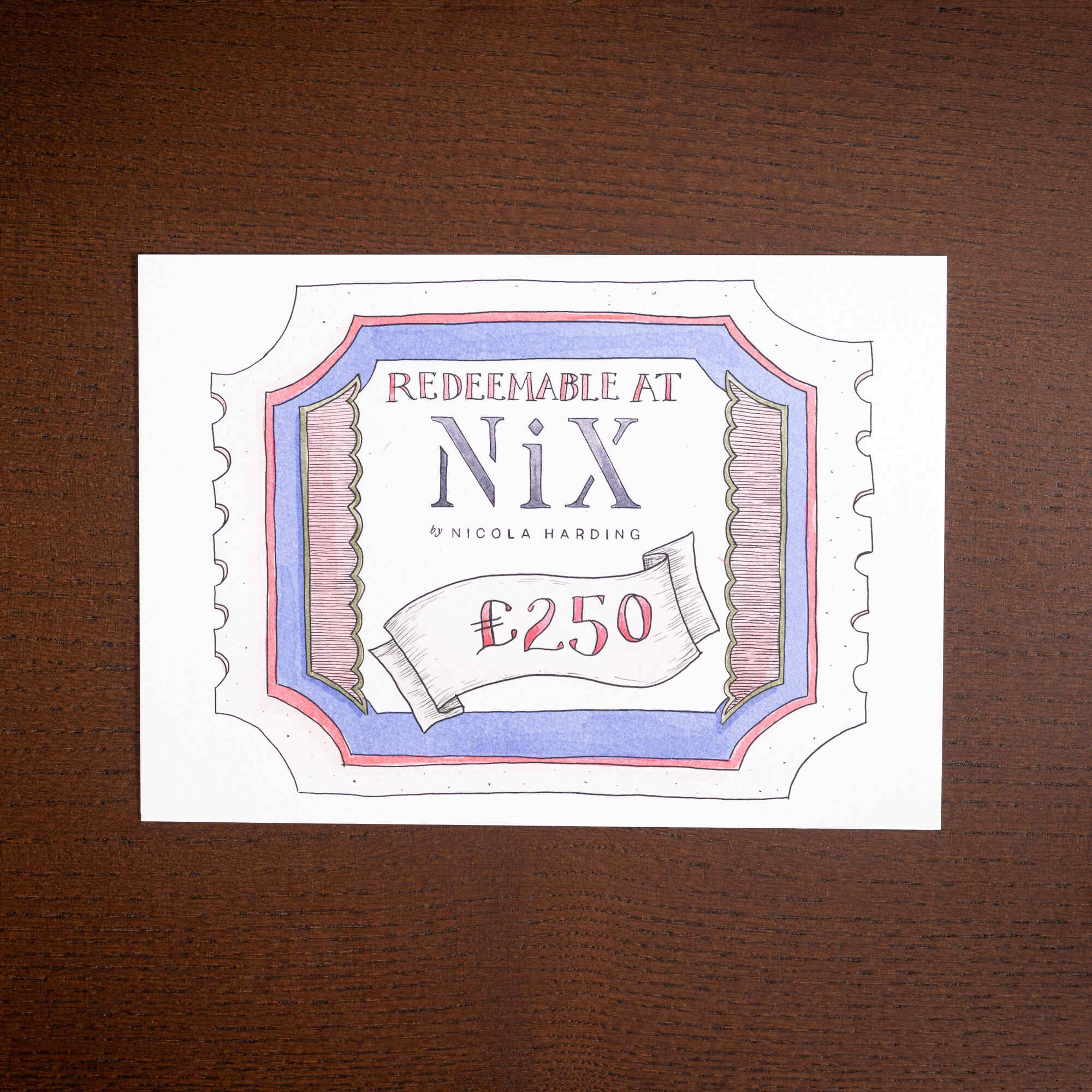  NiX Physical Gift Voucher of £250 