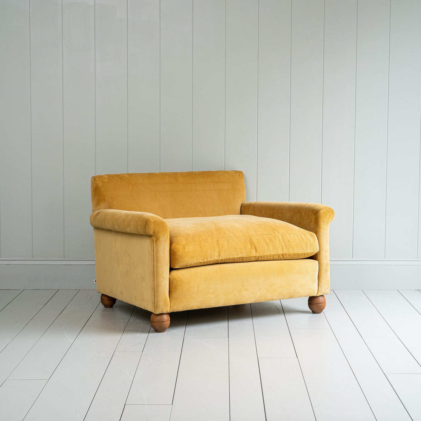 Idler Love Seat in Classic Corduroy Wheat