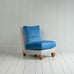 image of Perch Slipper Armchair in Slow Lane Blue Frame and Classic Corduroy Harbour Blue Seat