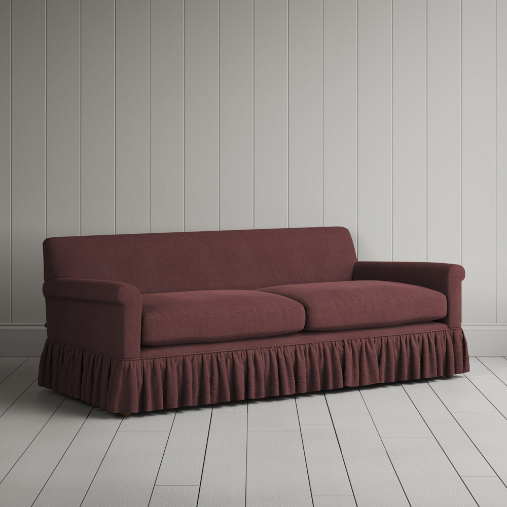  Curtain Call 3 Seater Sofa in Laidback Linen Damson 