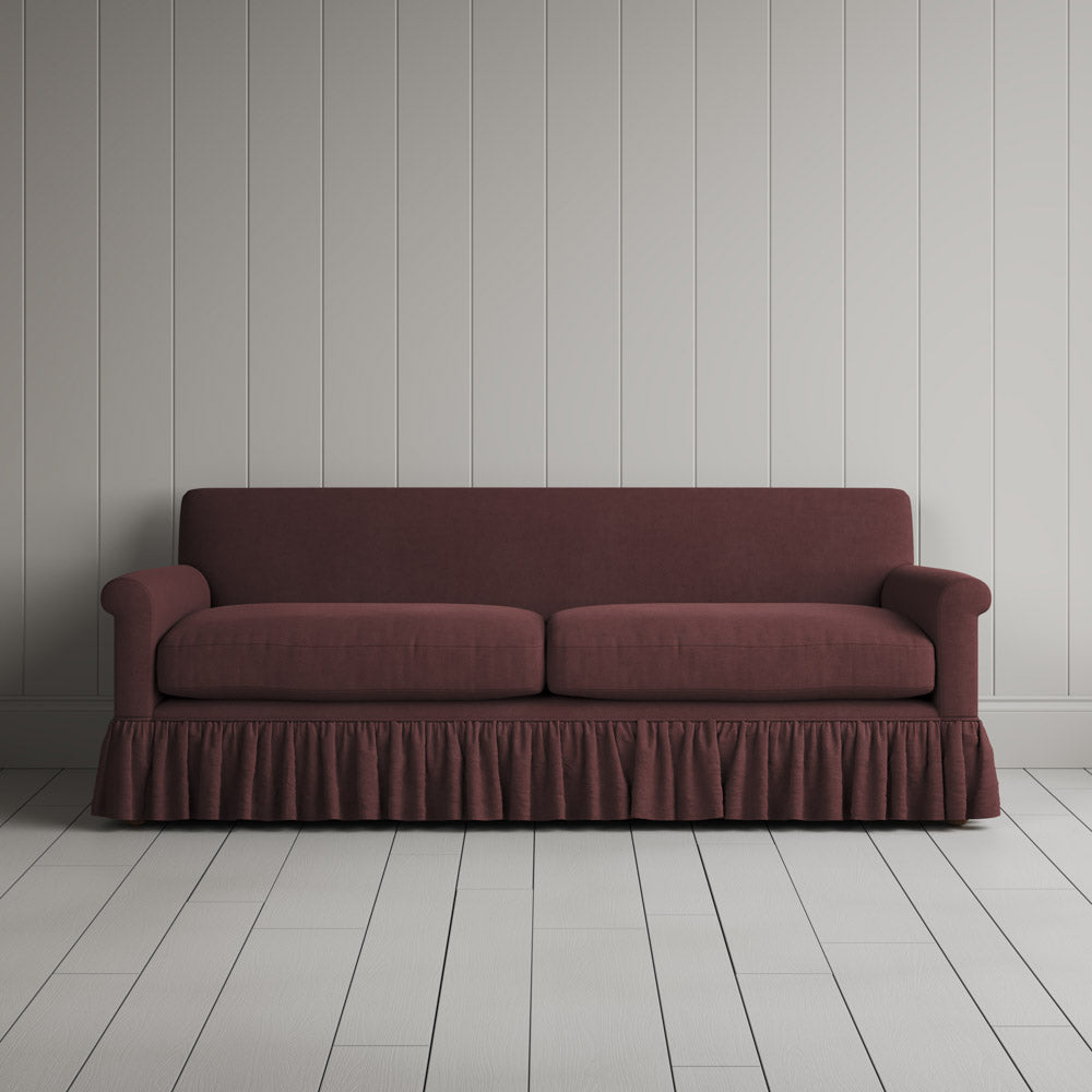  Curtain Call 3 Seater Sofa in Laidback Linen Damson 