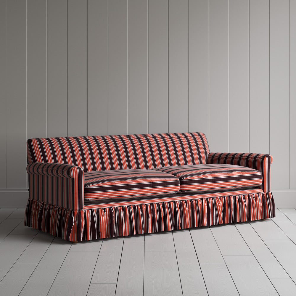  Curtain Call 3 Seater Sofa in Regatta Cotton, Flame 