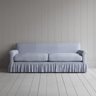 Curtain Call 3 Seater Sofa in Ticking Cotton, Aqua Brown